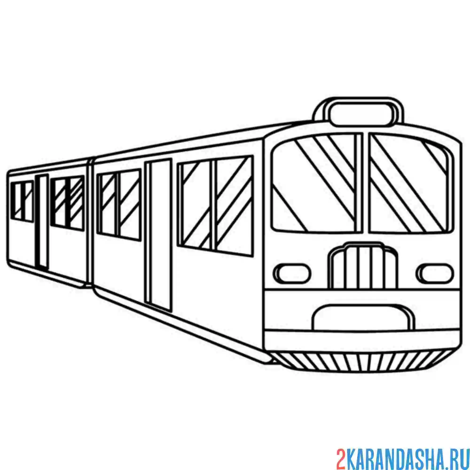 Раскраска метро вагон