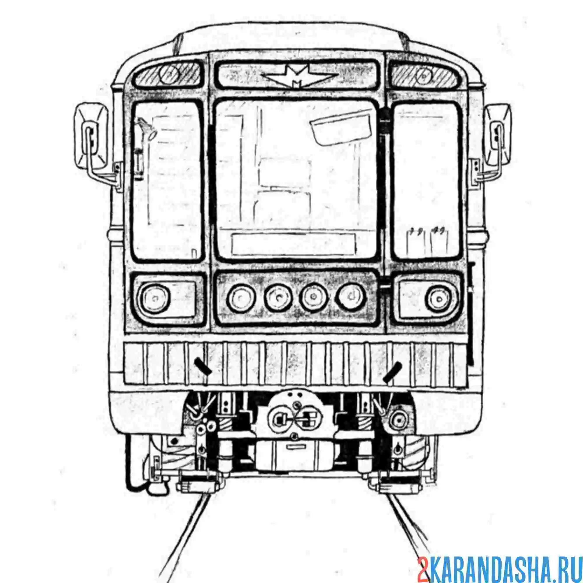 Раскраска первый вагон метро
