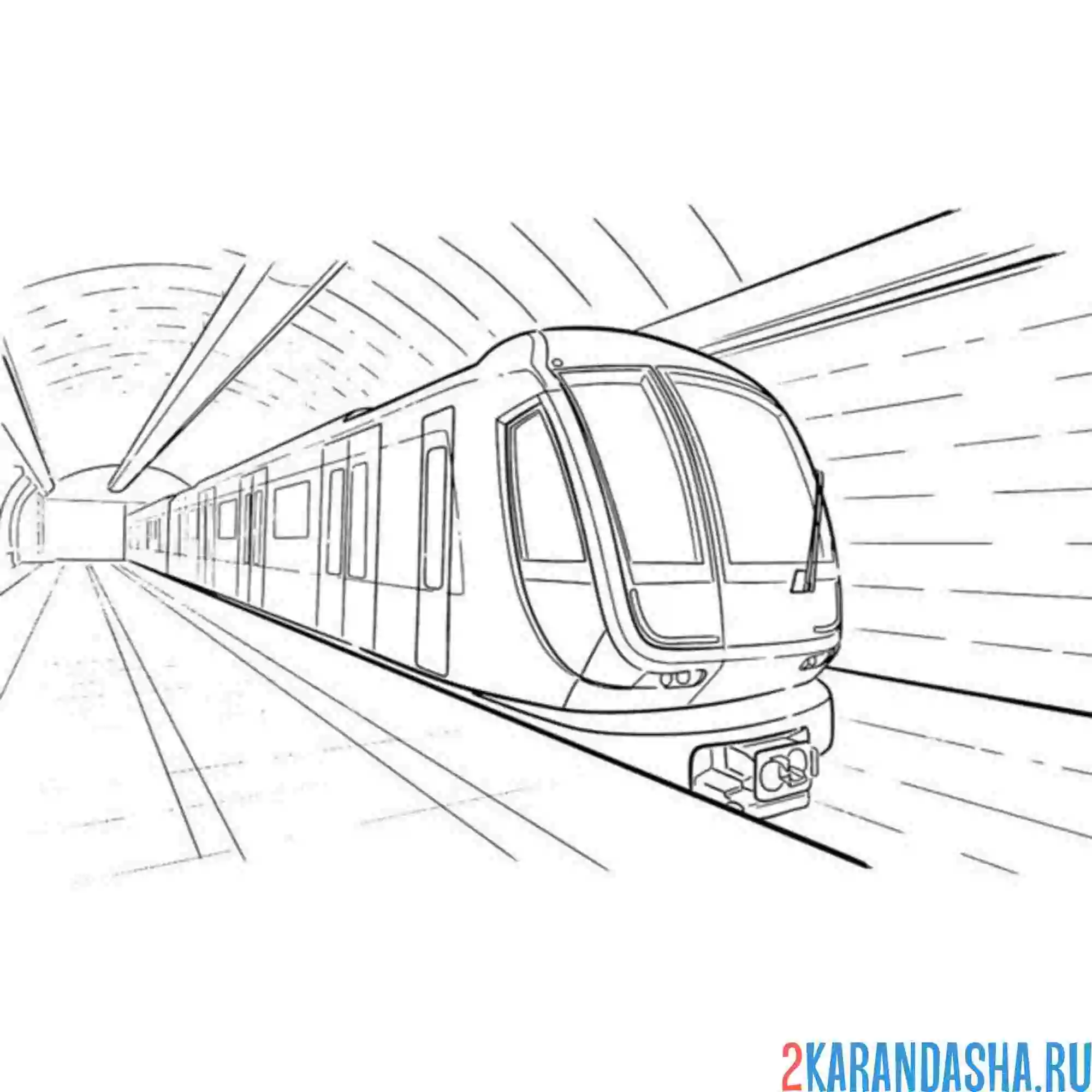 Раскраска подземное метро