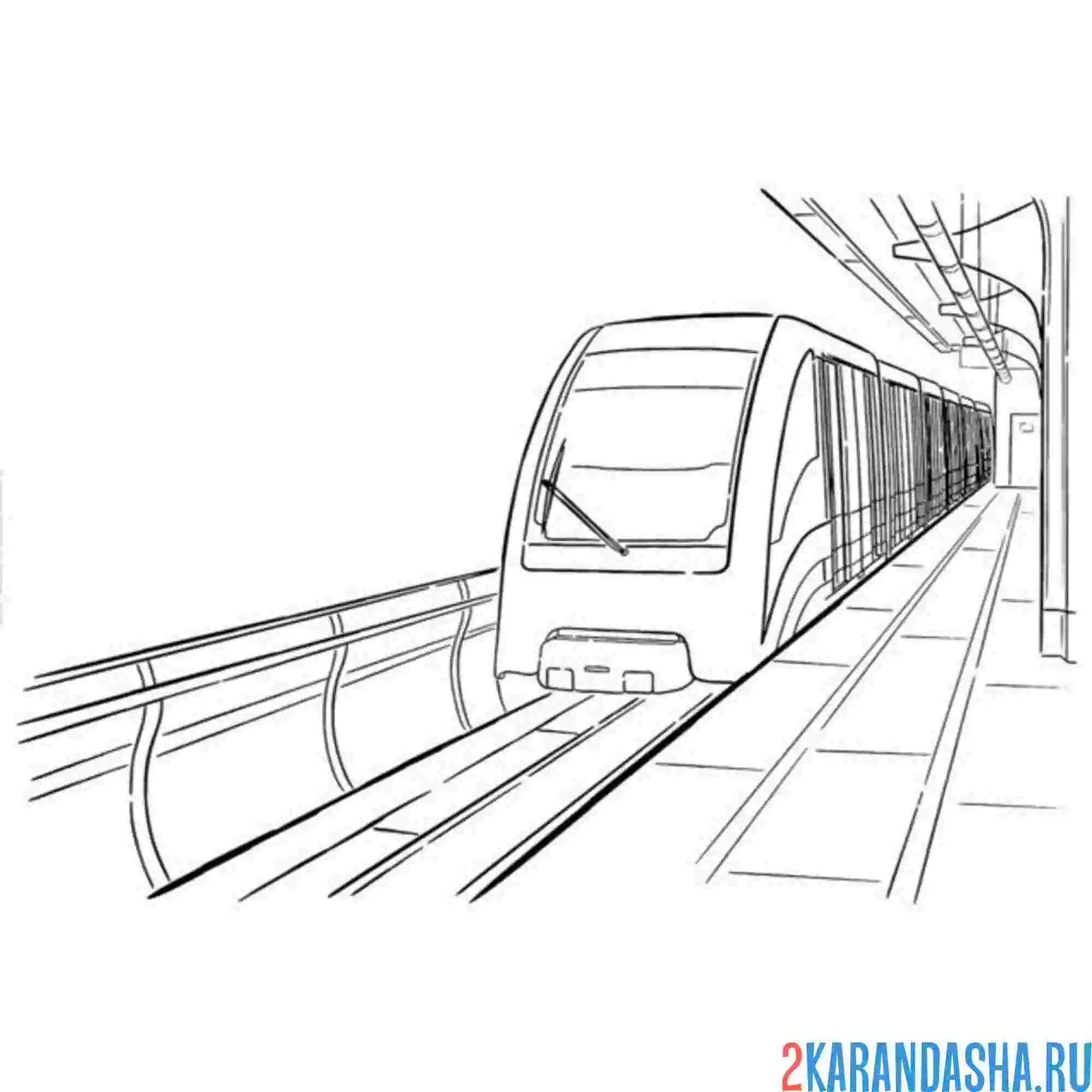 Раскраска метро под землей