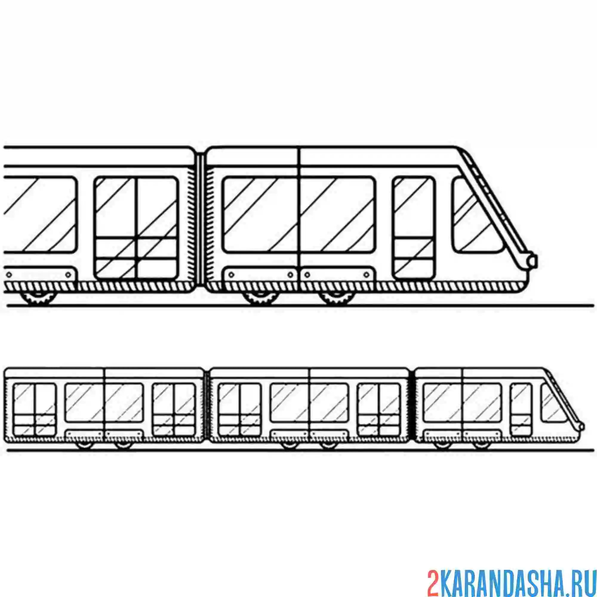 Раскраска вагоны метро