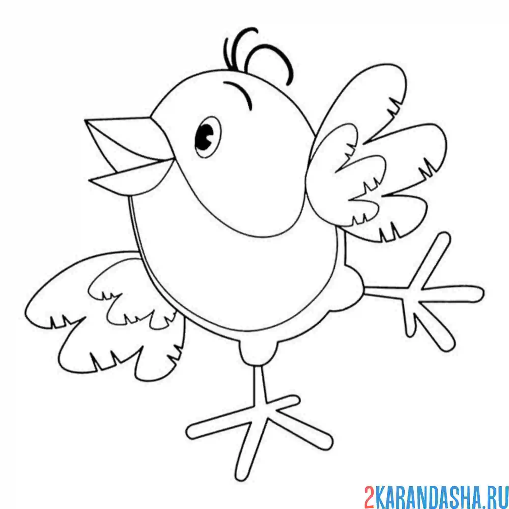 Раскраска воробей из мультика