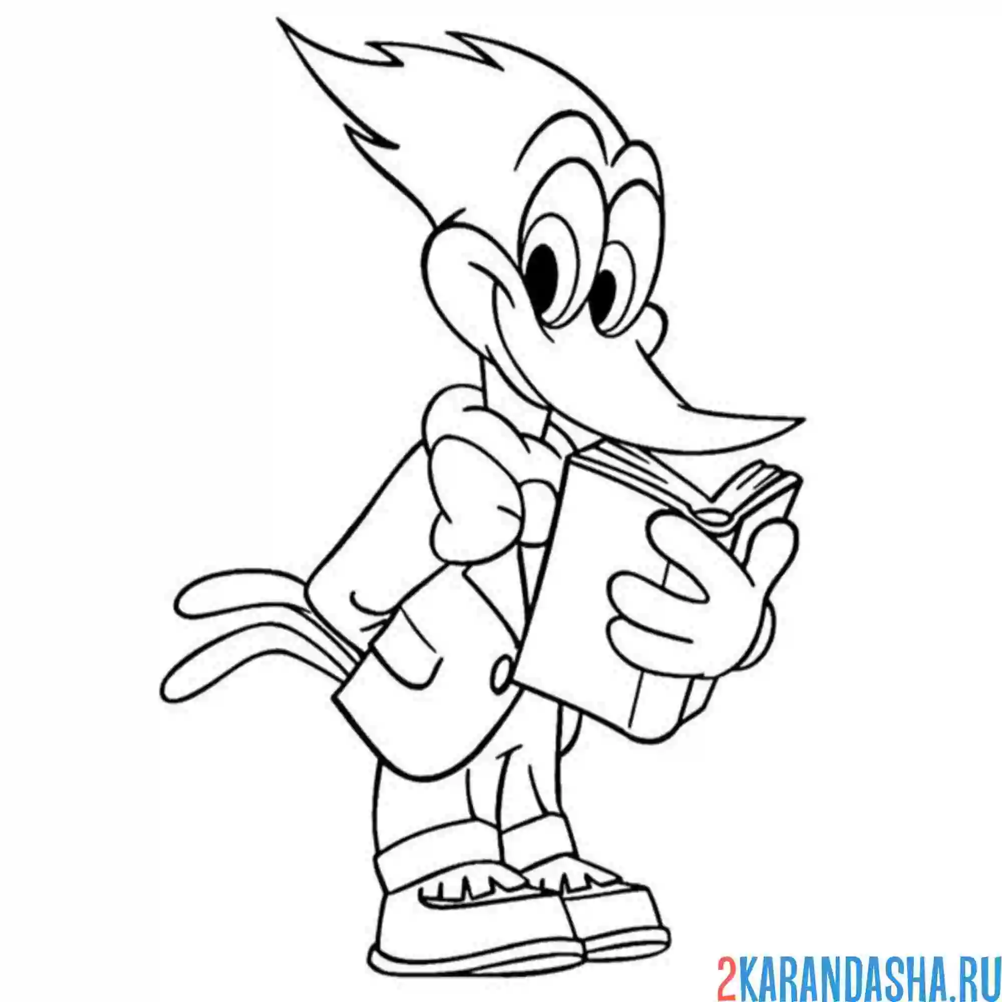 Раскраска вуди дятел