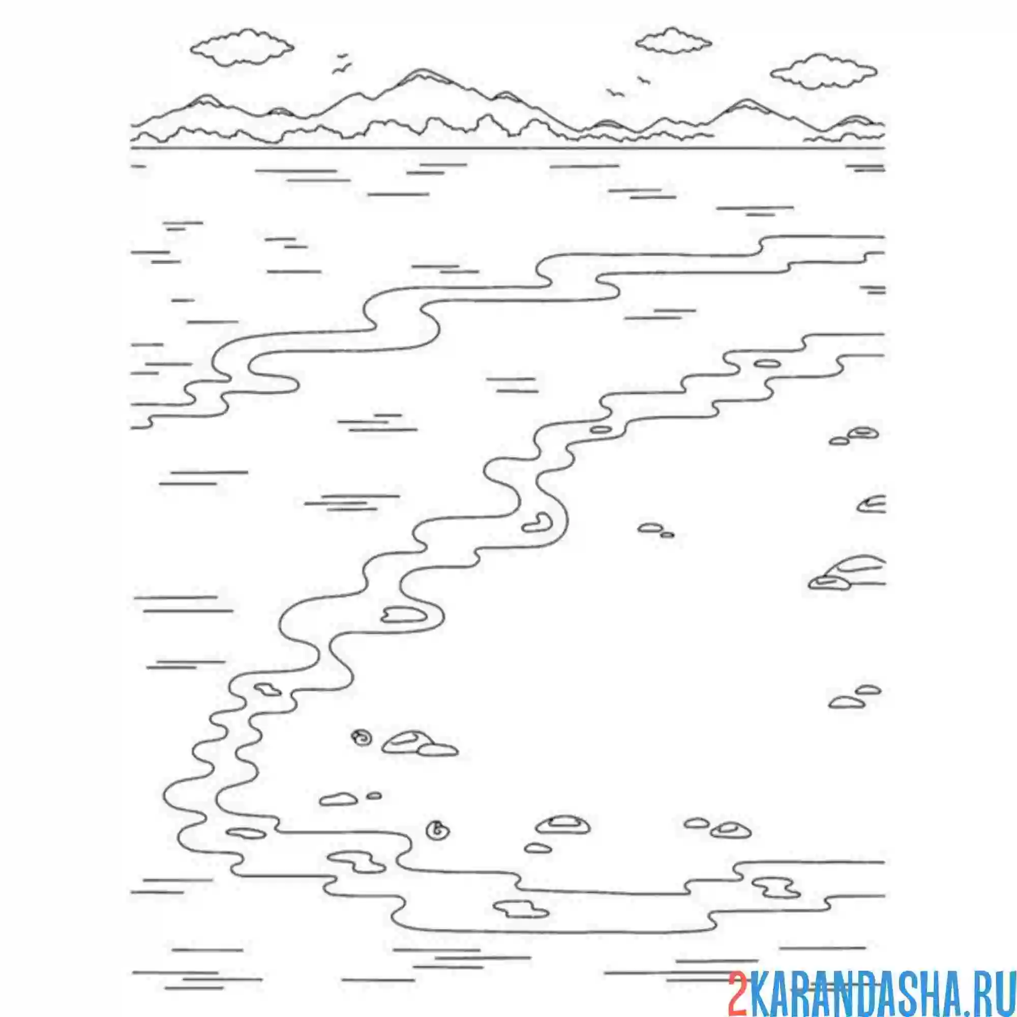 Раскраска просто море