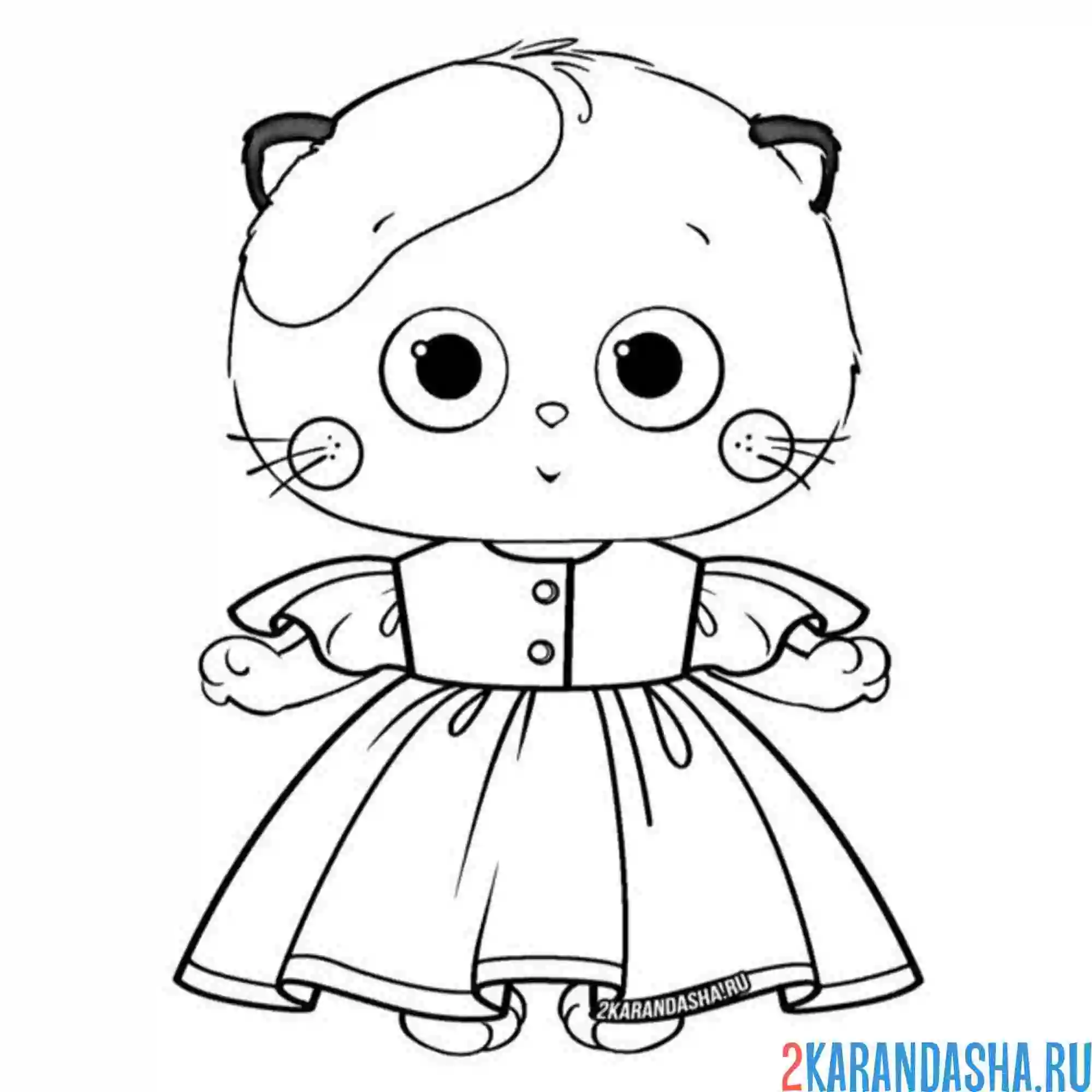 Раскраска лили в платье басик