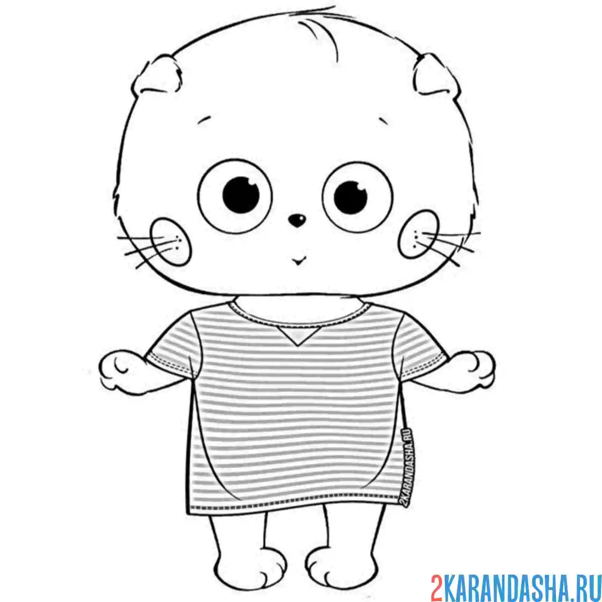 Раскраска басик в тельняшке