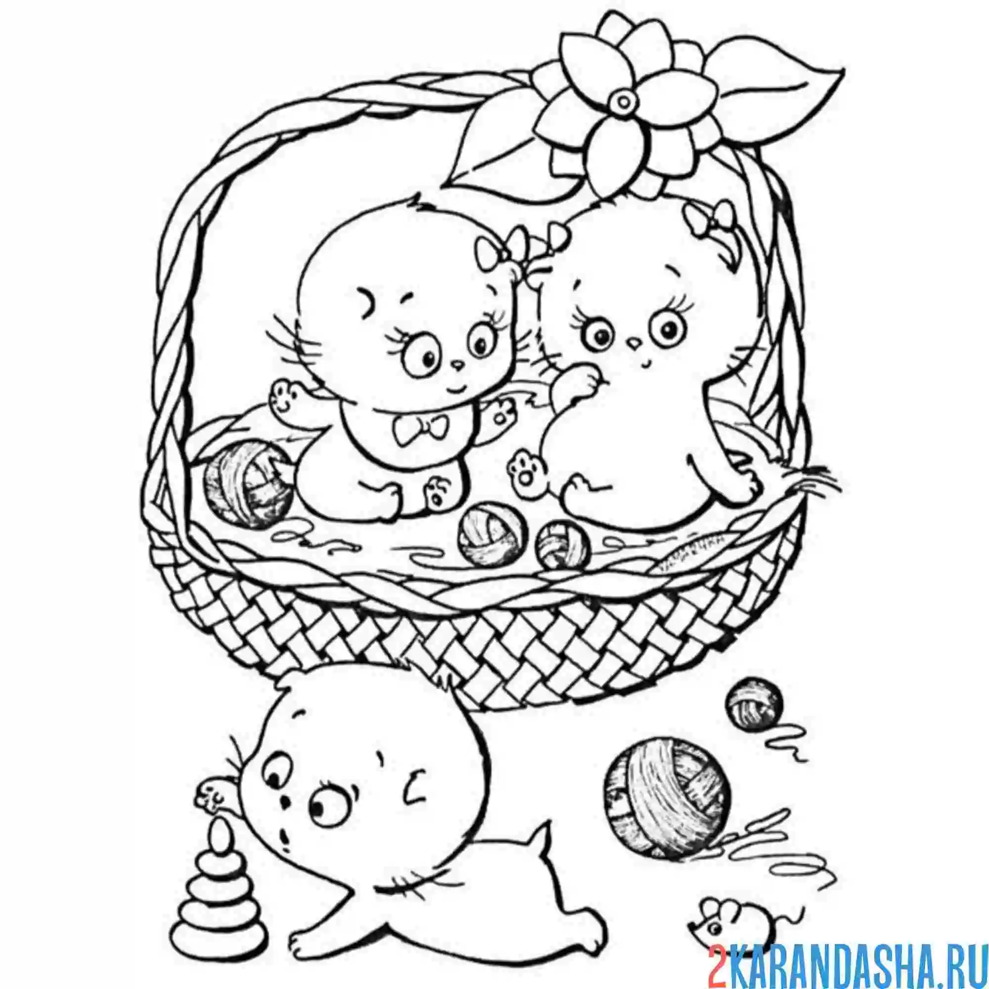 Раскраска басик и ко