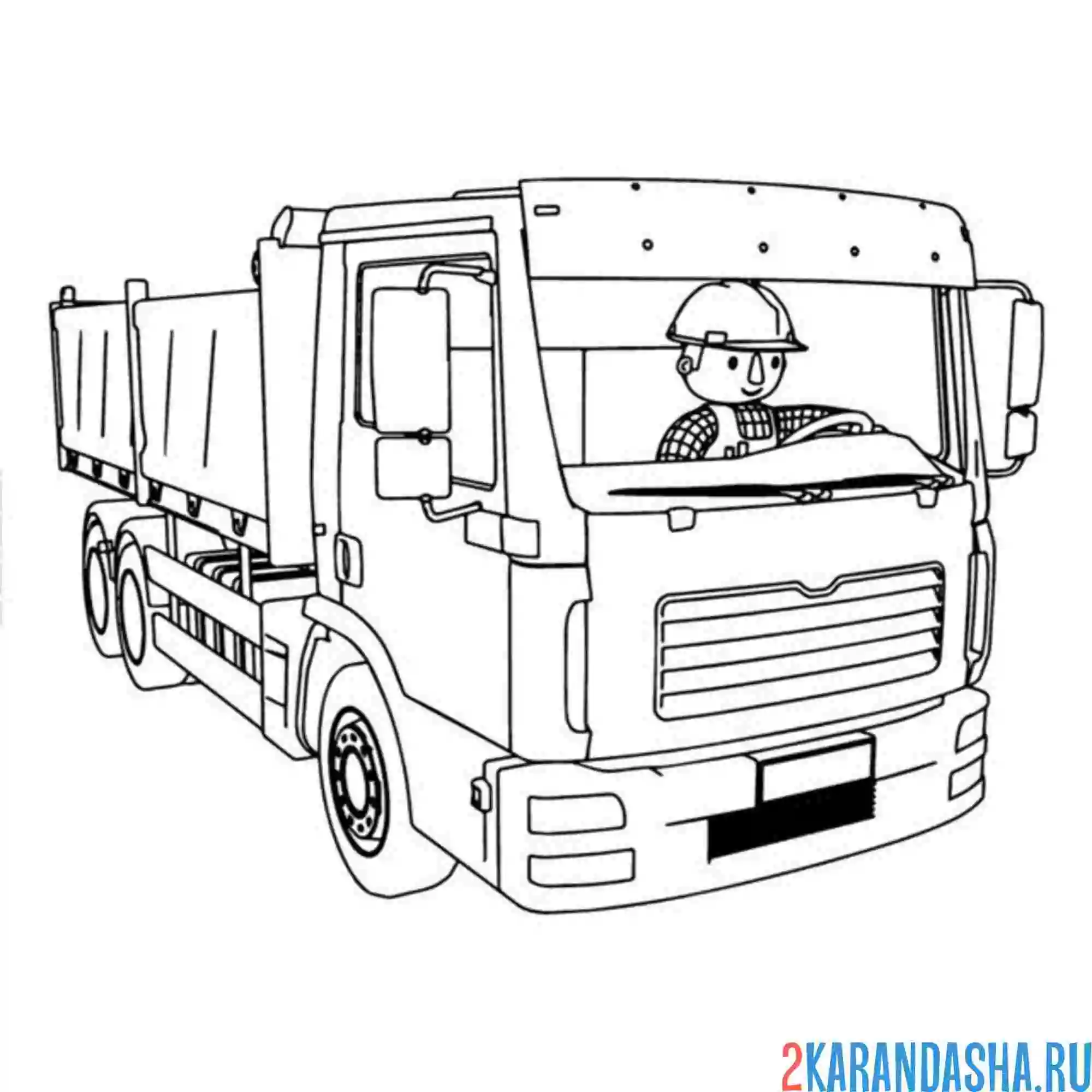Раскраска лего камаз