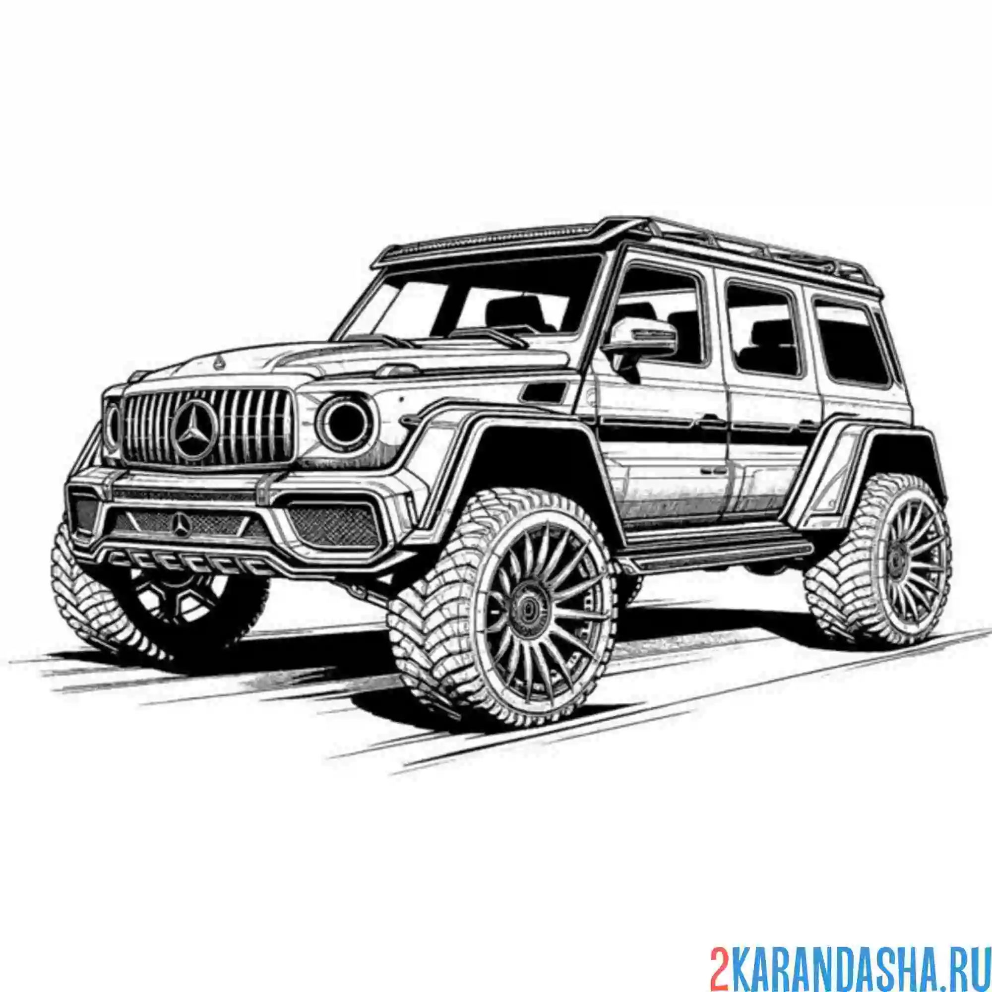 Раскраска гелендваген amg g900 внедорожник