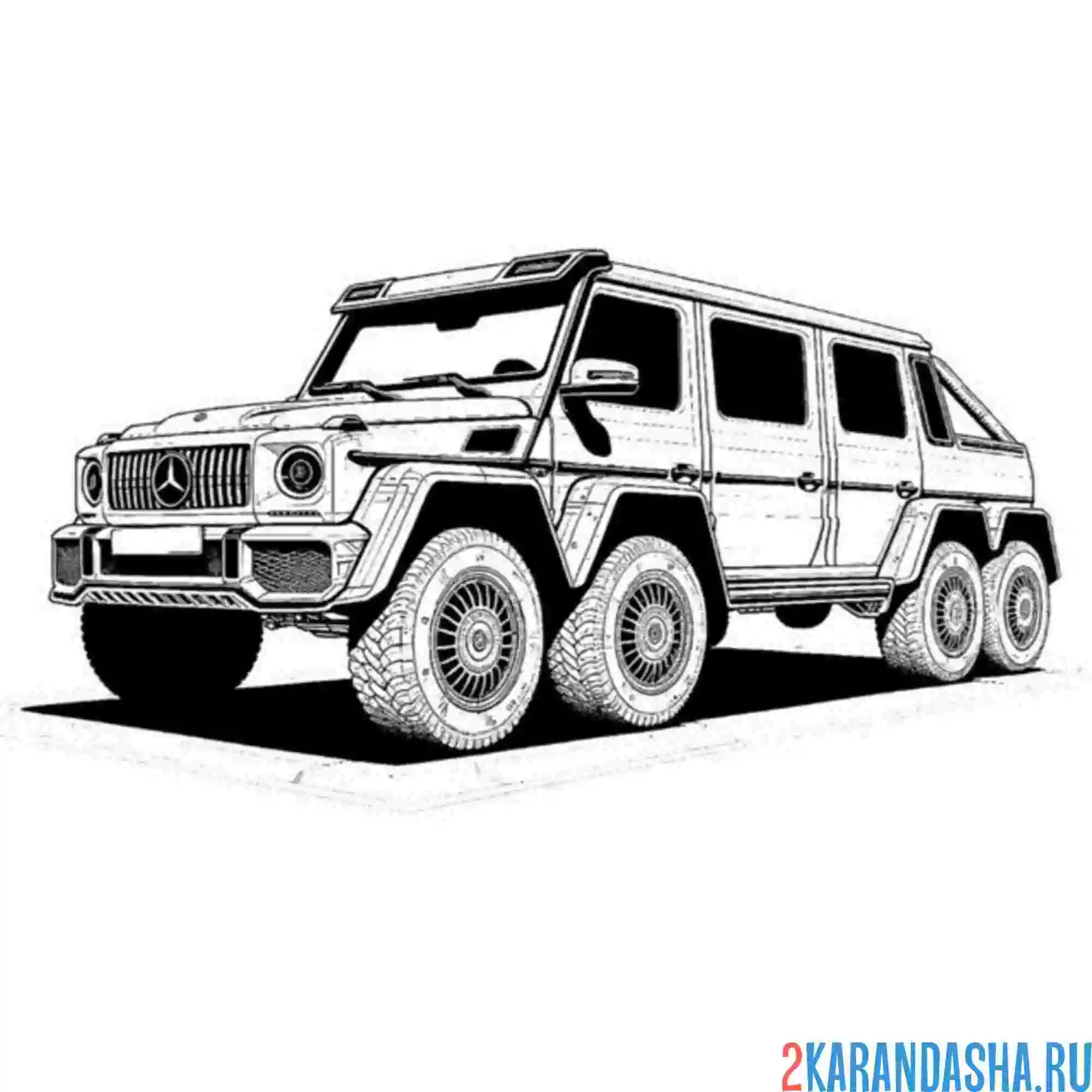 Раскраска 8-колесный несуществующий гелик