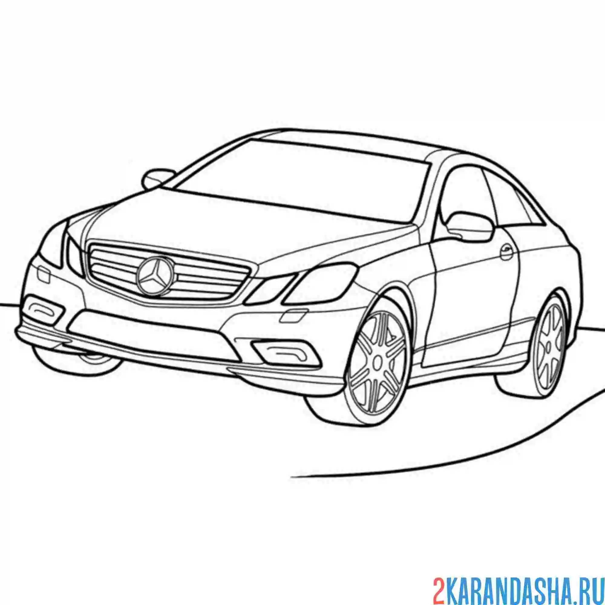 Раскраска mercedes e-class