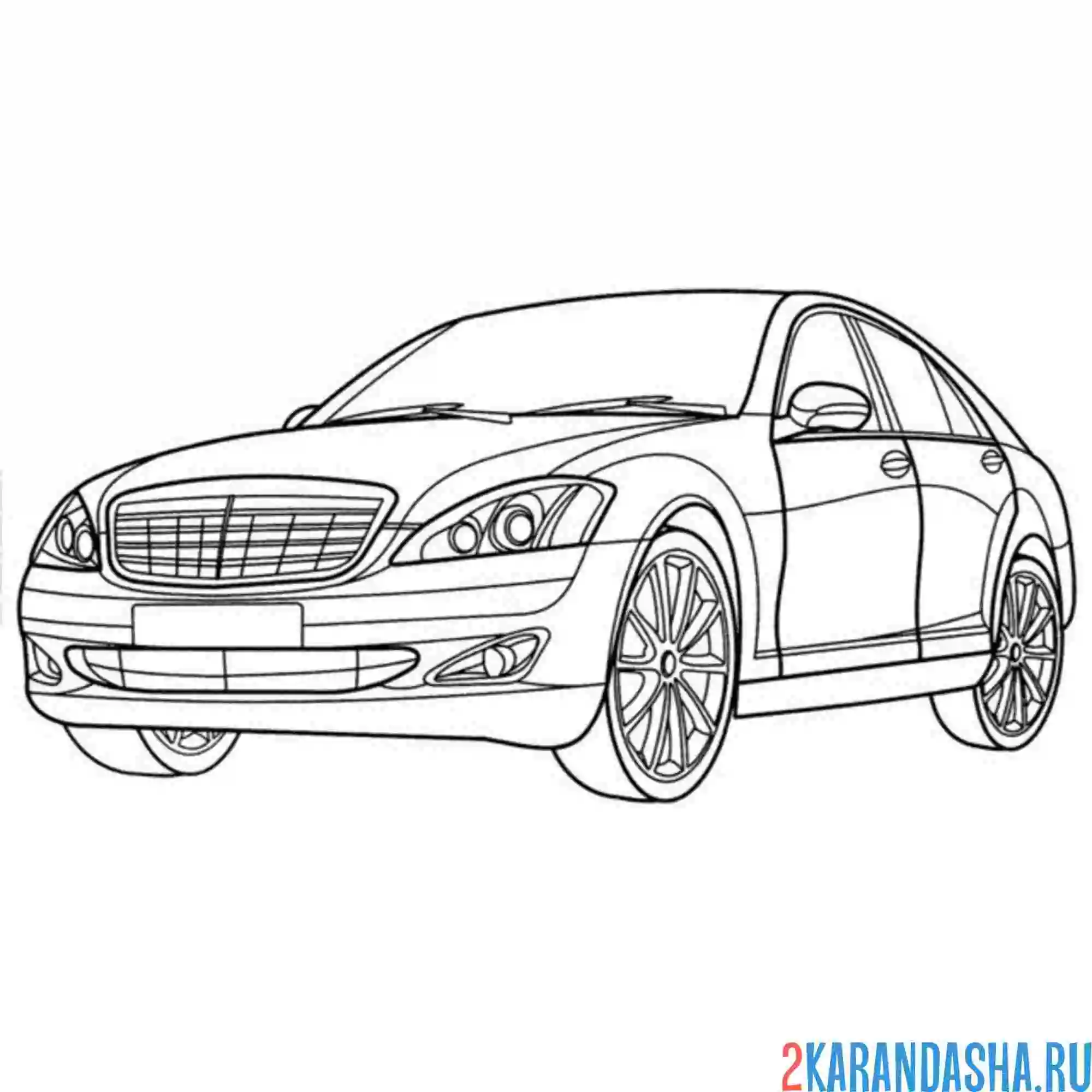Раскраска mercedes s 350l