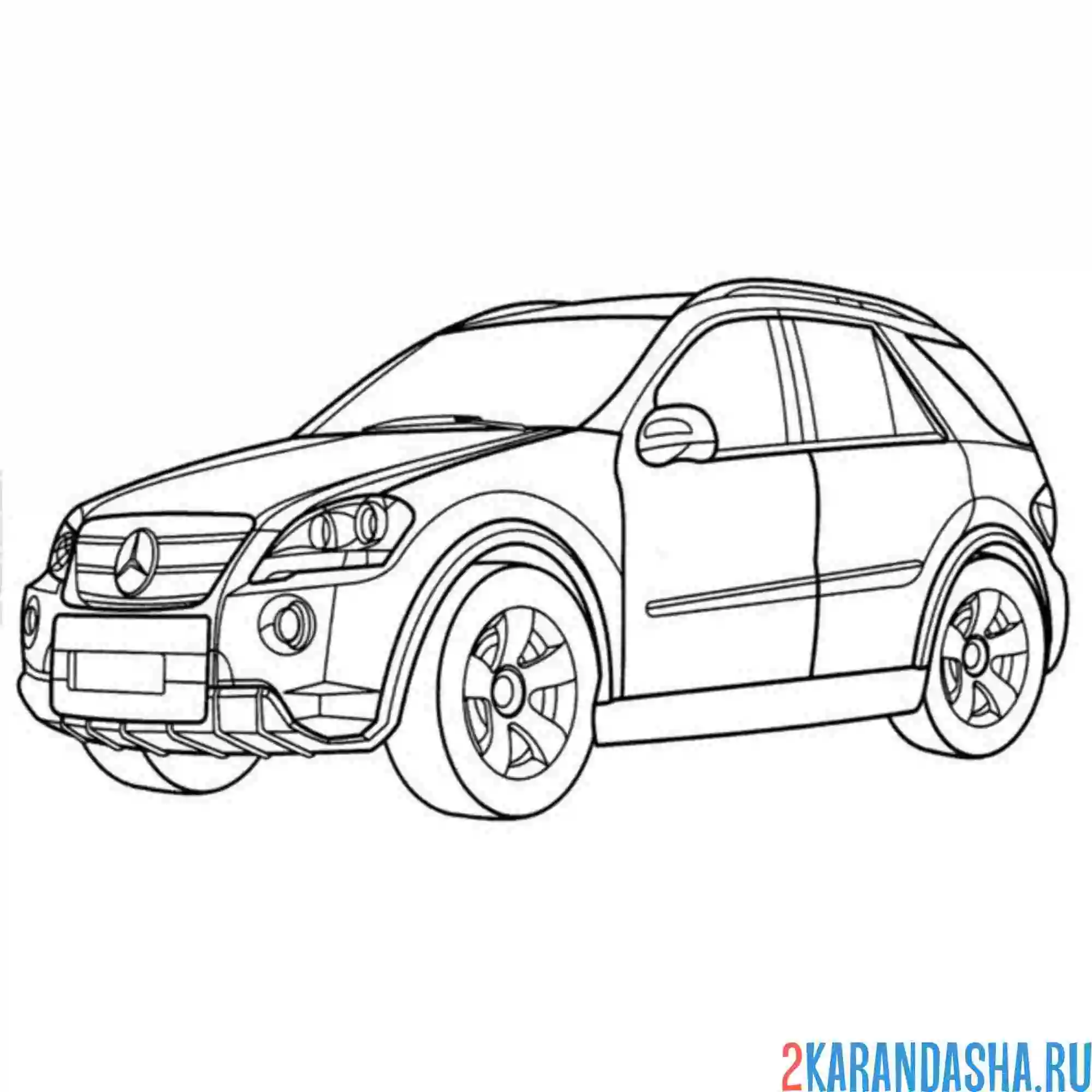 Раскраска мерседес ml 350