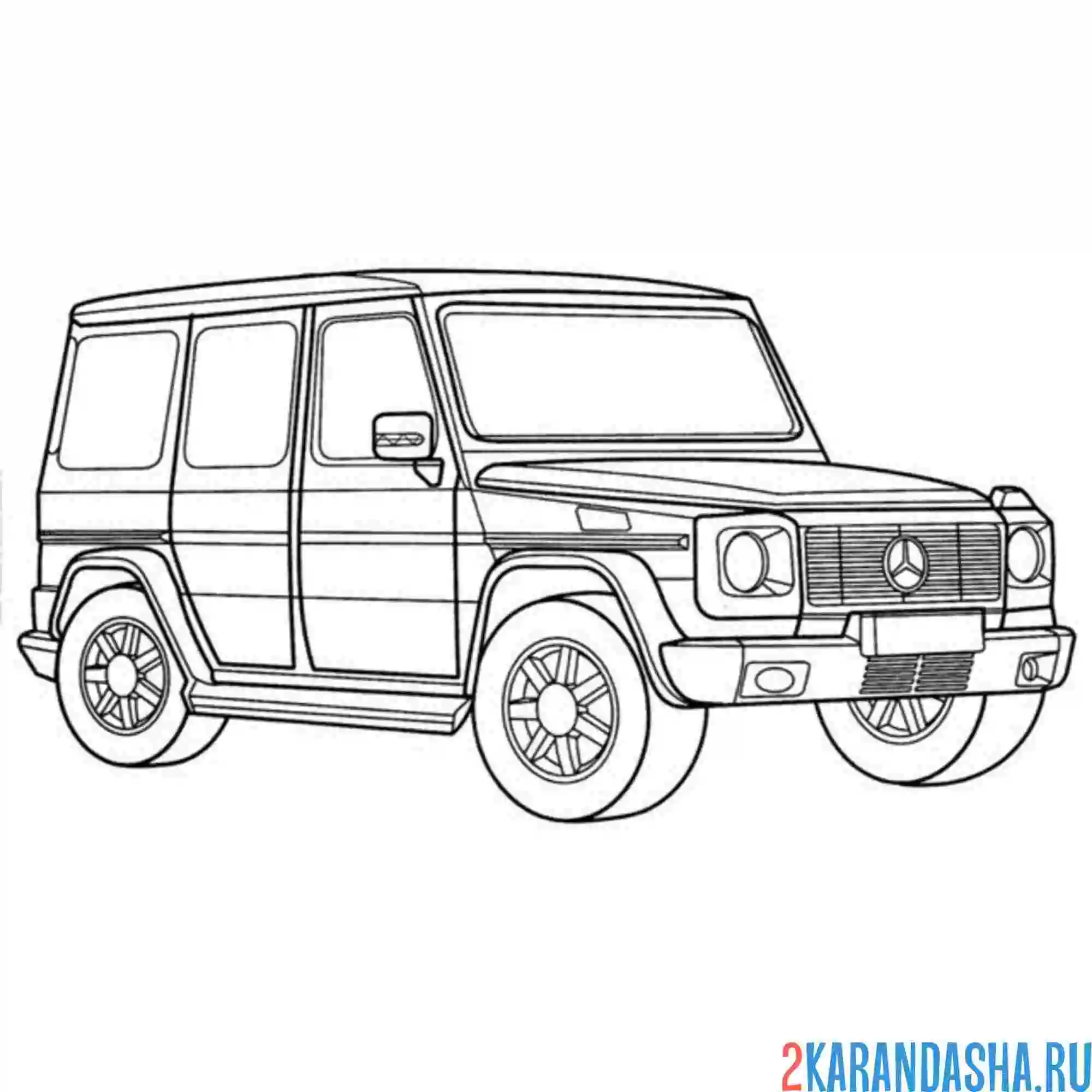 Раскраска мерседес g 55 amg