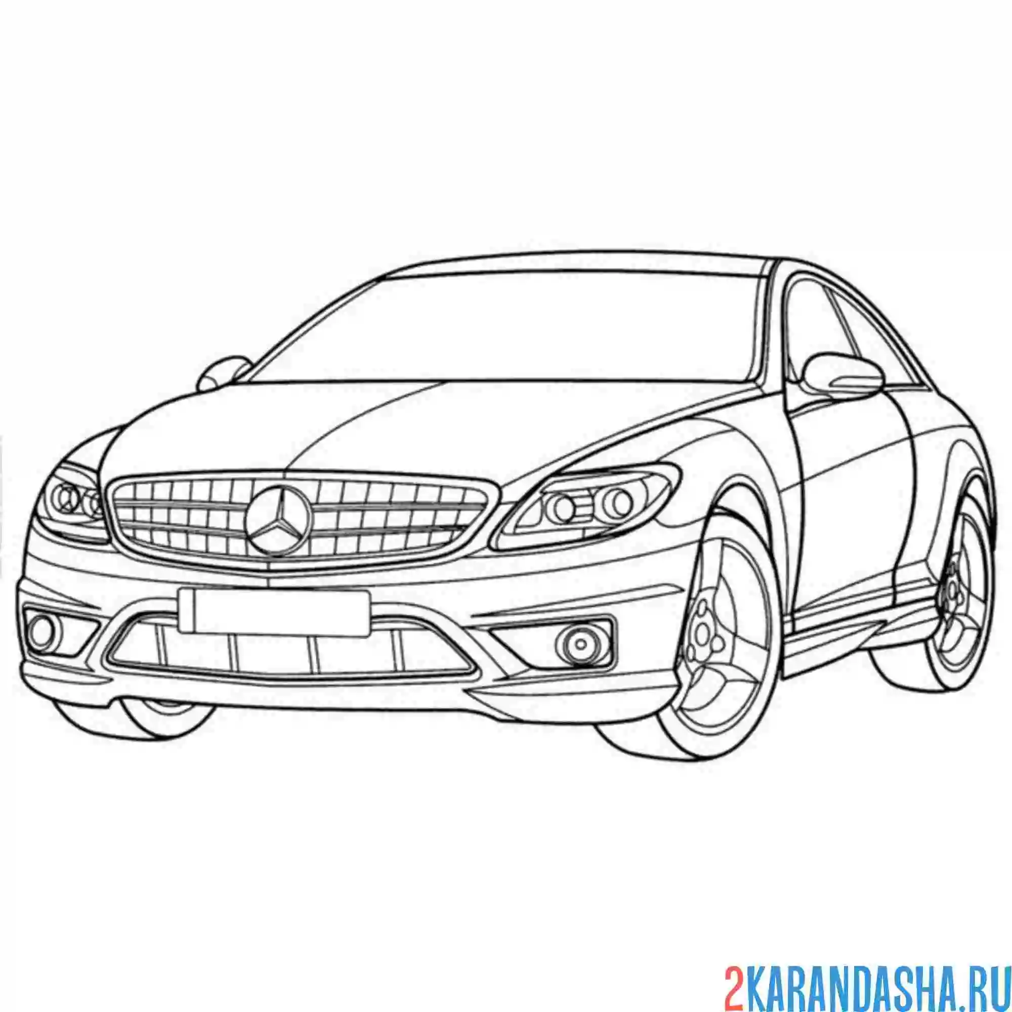 Раскраска мерседес  cl 550 sport