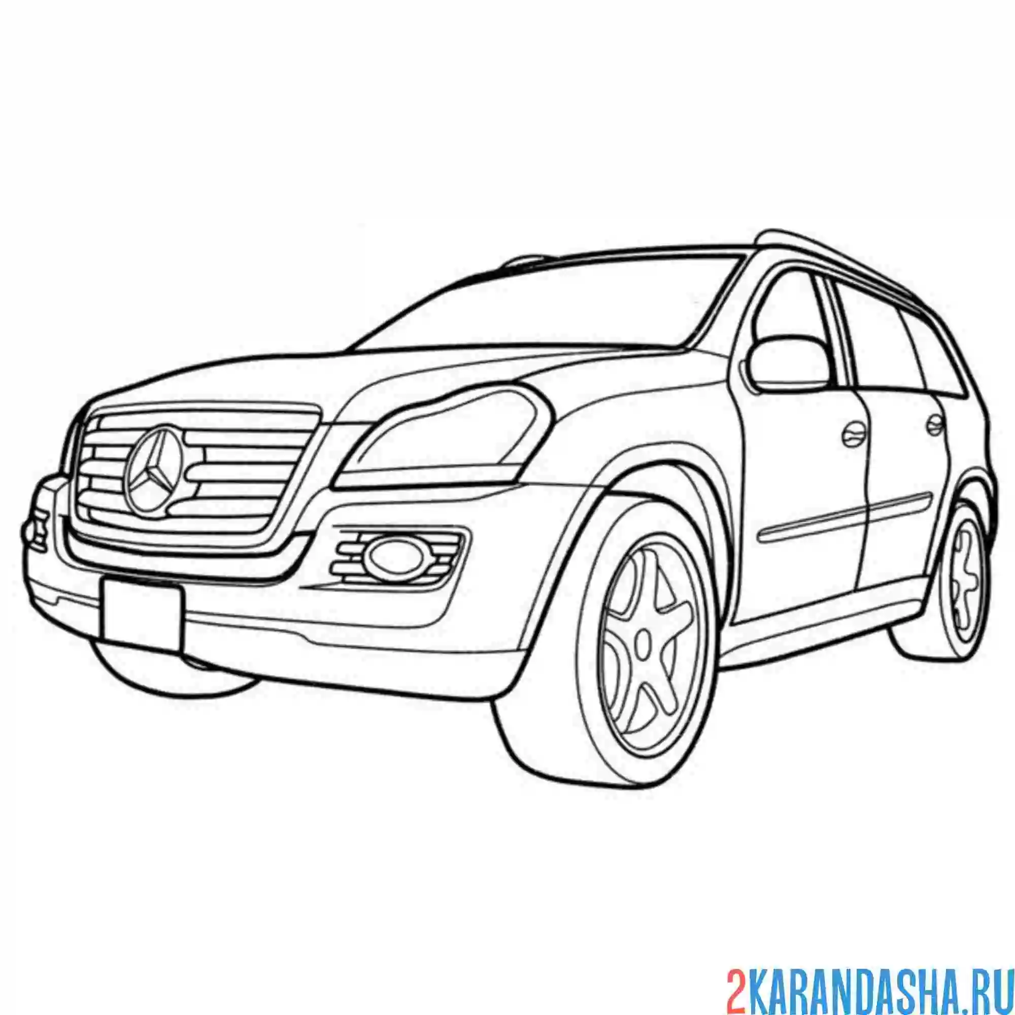 Раскраска мерседес внедорожник авто