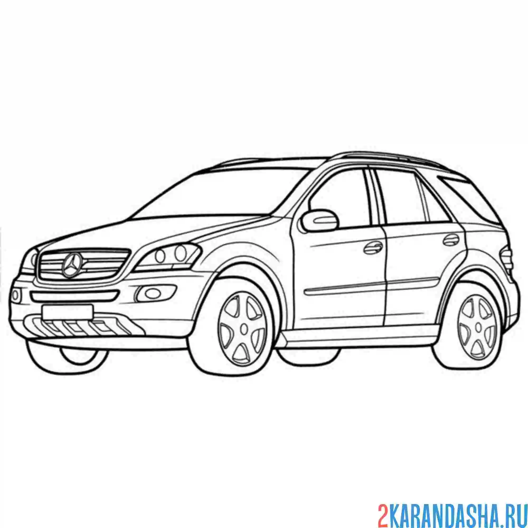 Раскраска мерседес m-class