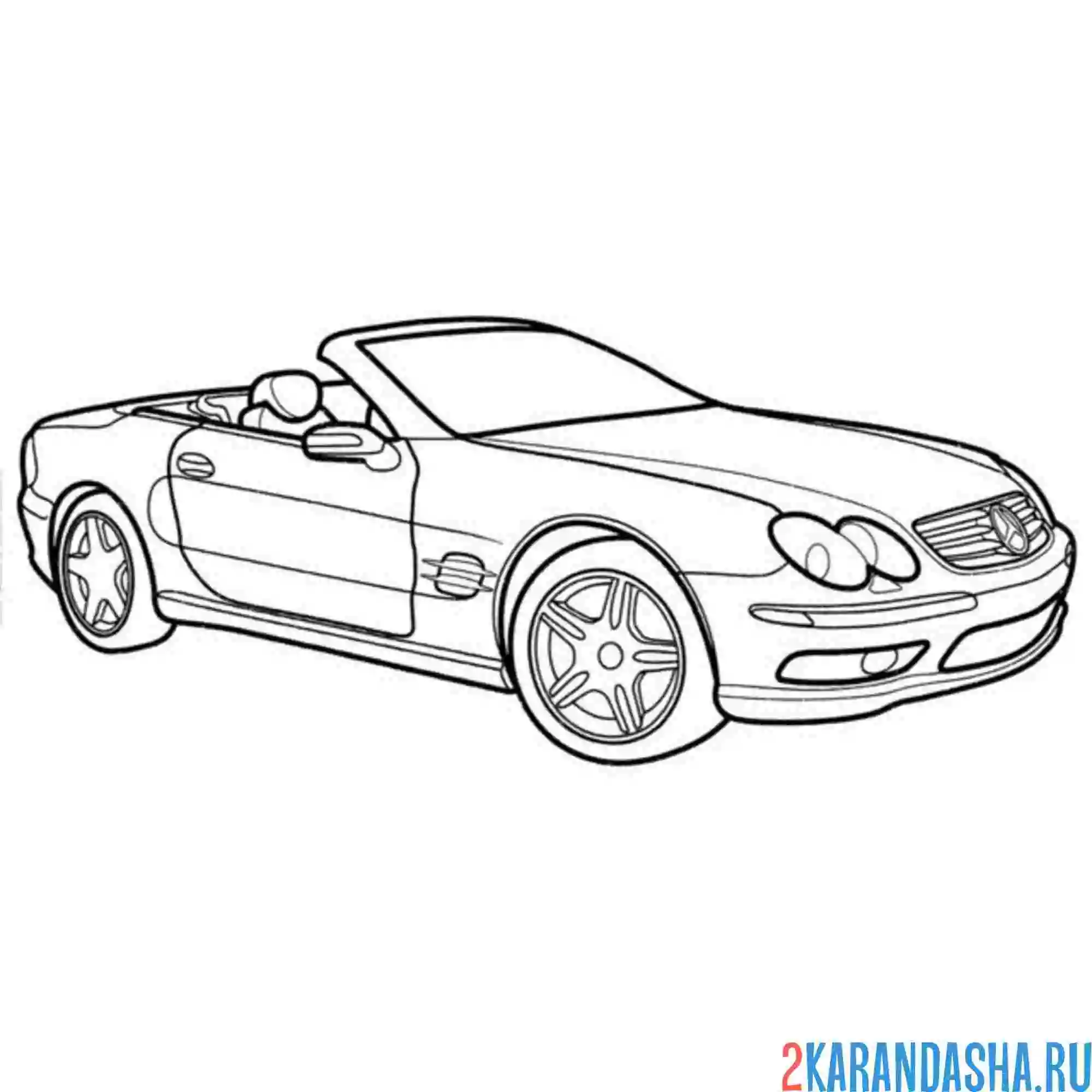 Раскраска мерседес sl-class кабриолет