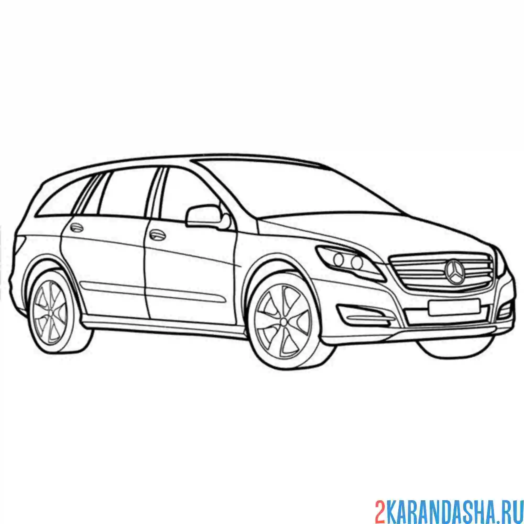 Раскраска мерседес r-class