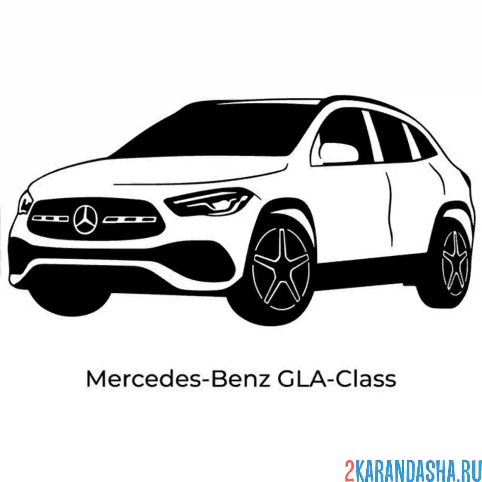 Раскраска мерседес gla-class