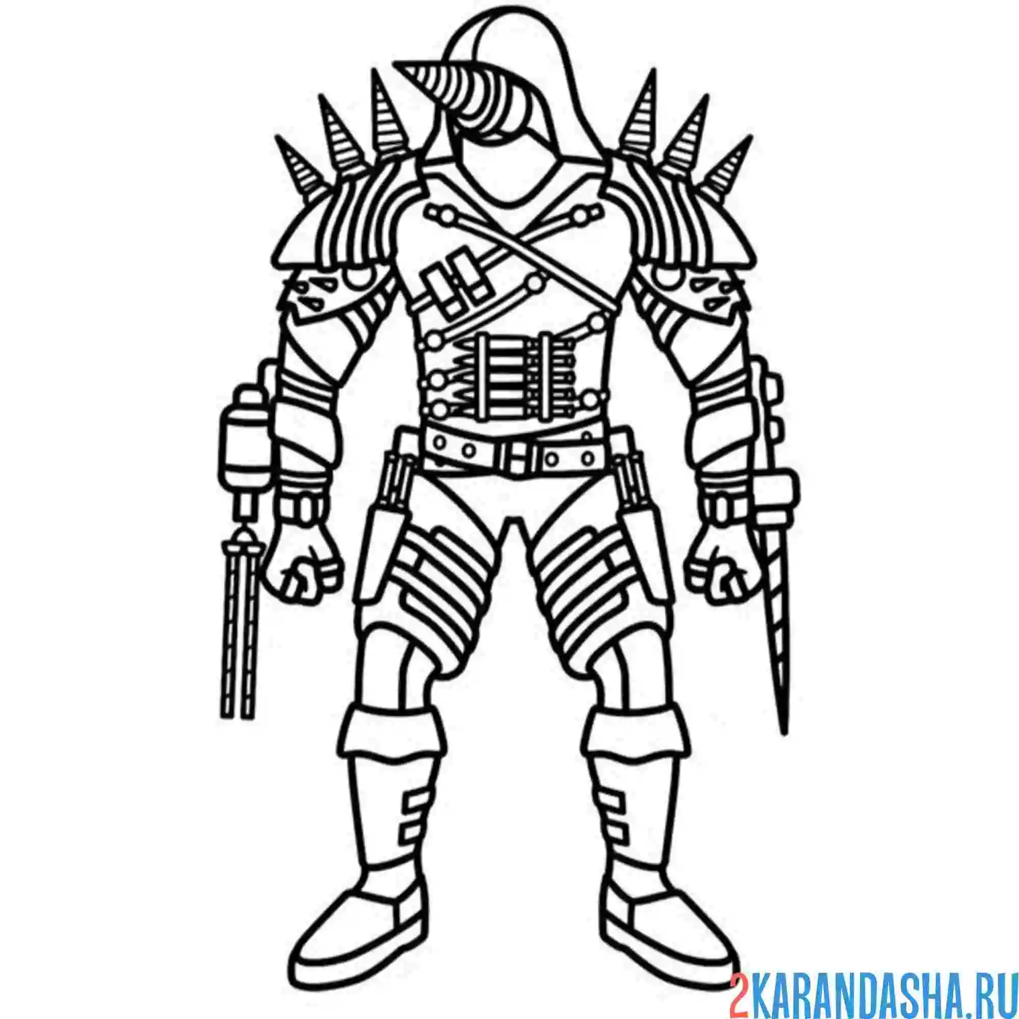 Раскраска ассасин дрель мен