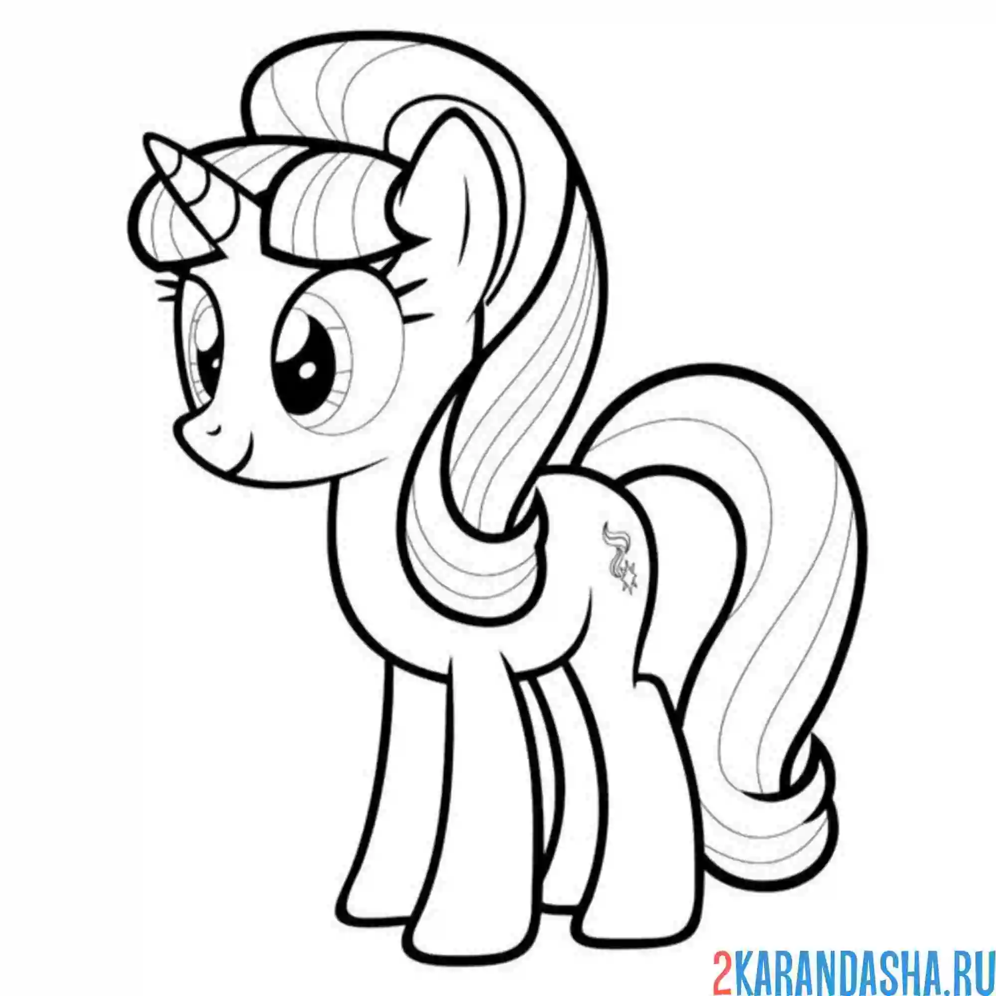 Раскраска старлайт глиммер сбоку