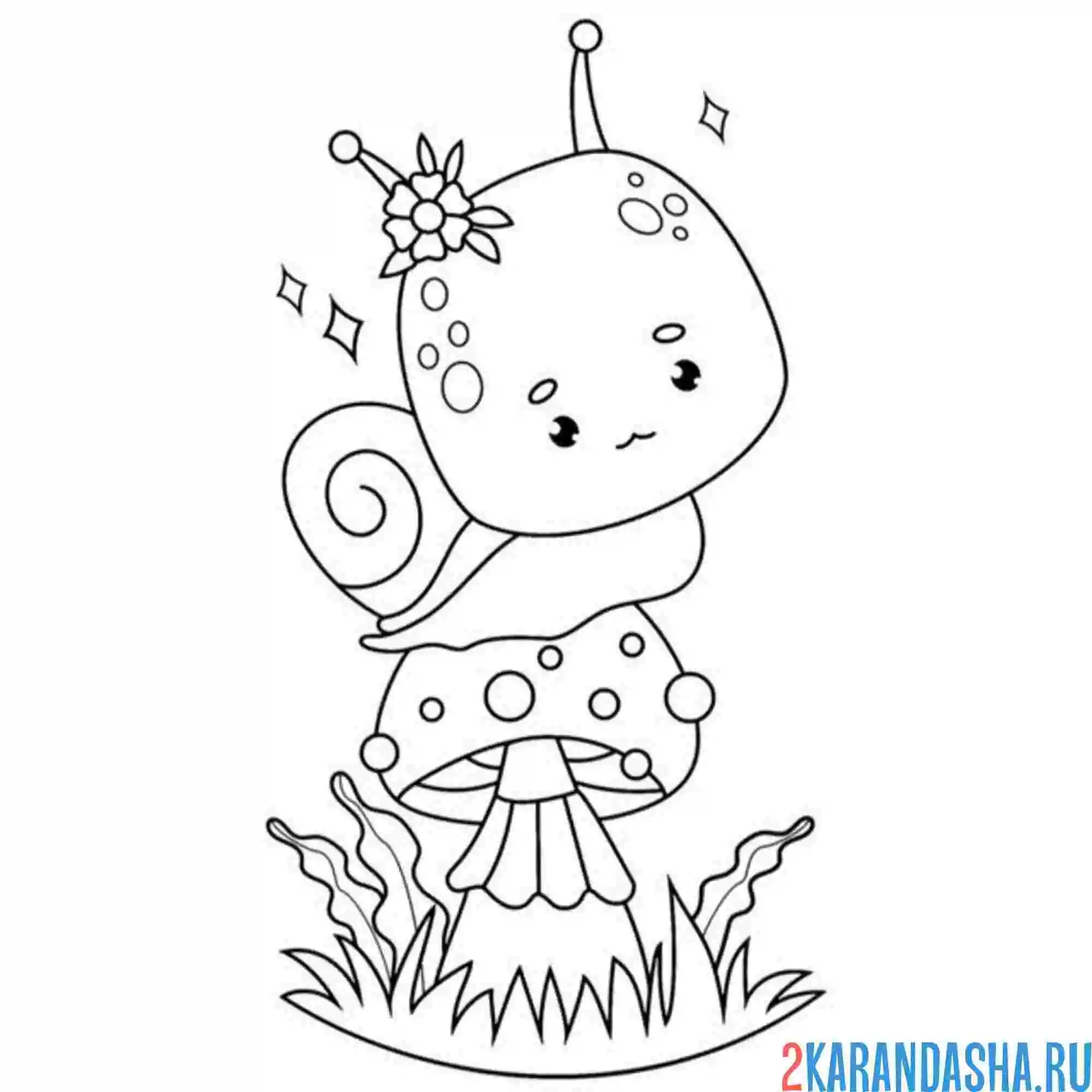 Раскраска улитка неспешная