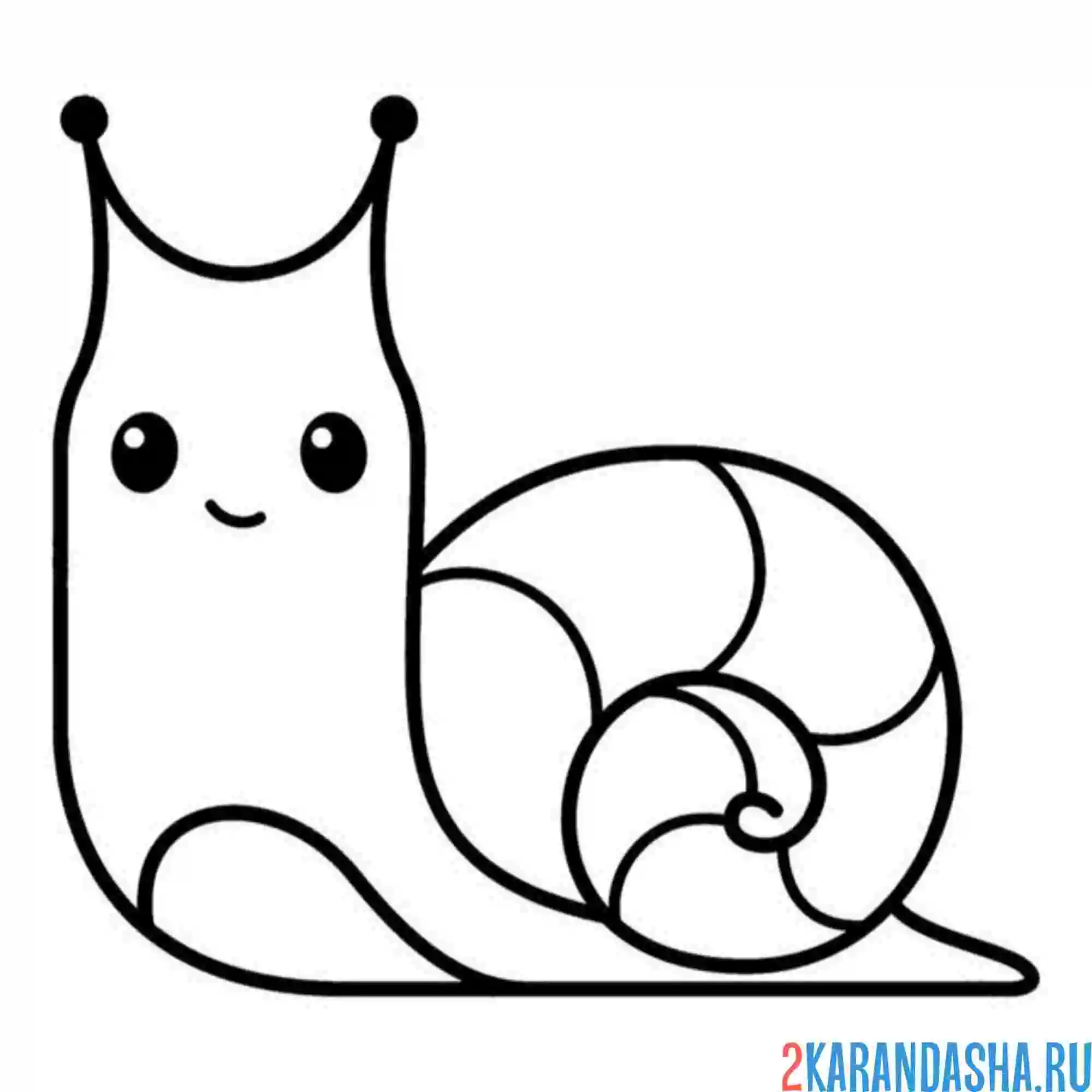 Раскраска улитка и маленькая раковина