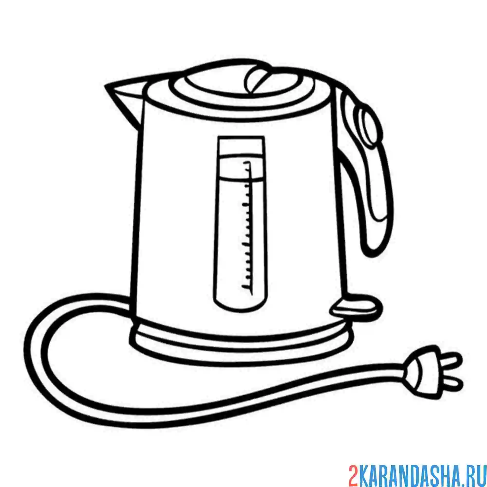 Раскраска электрочайник бытовая техника