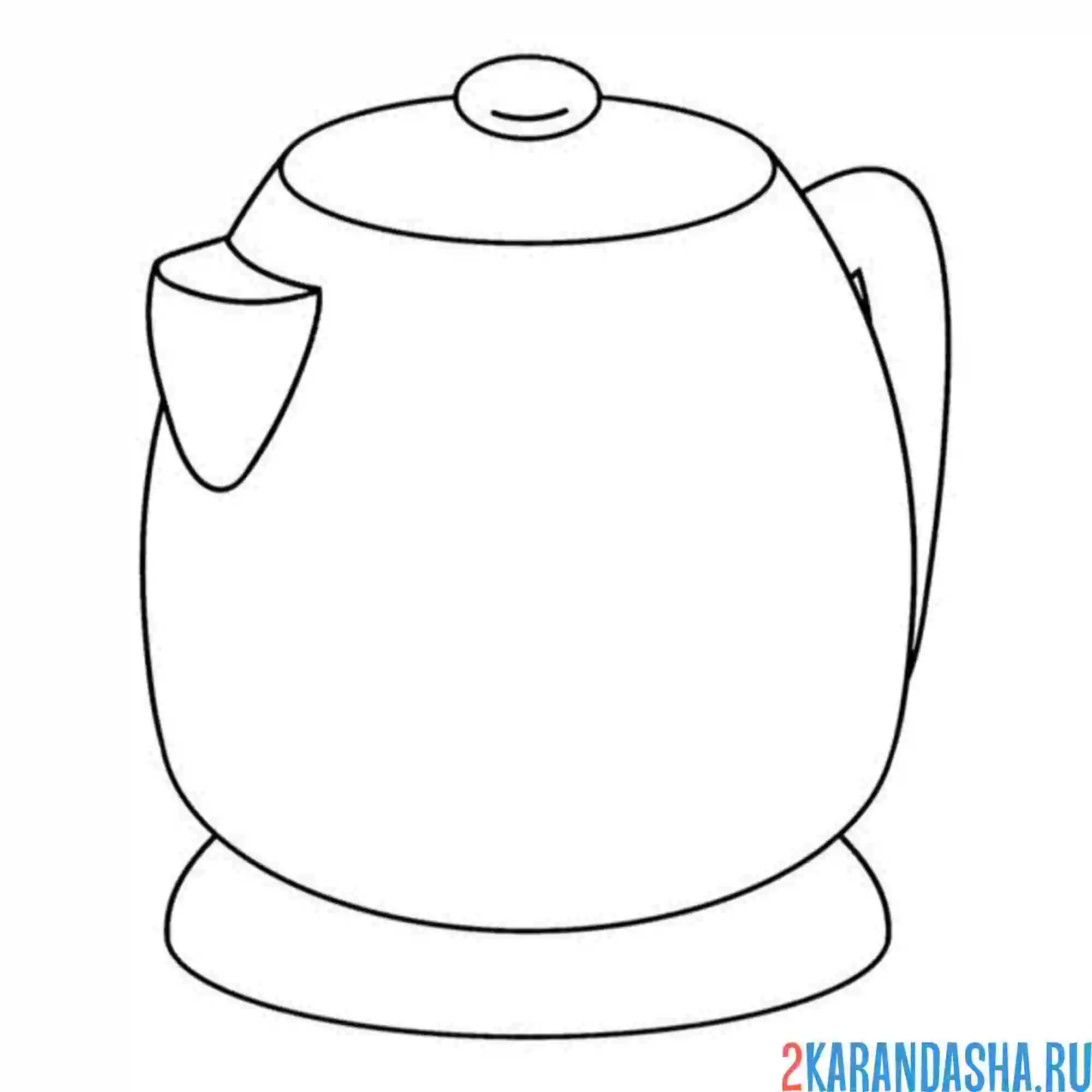 Раскраска электрический чайник кухонный