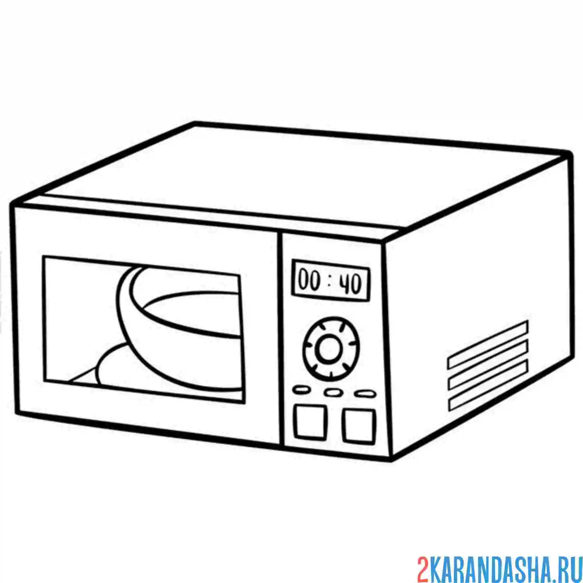 Раскраска микроволновка бытовая техника