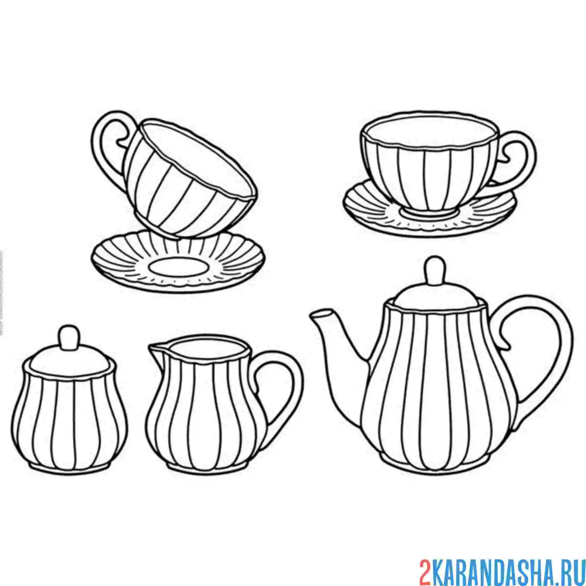 Раскраска чашечки для кофе