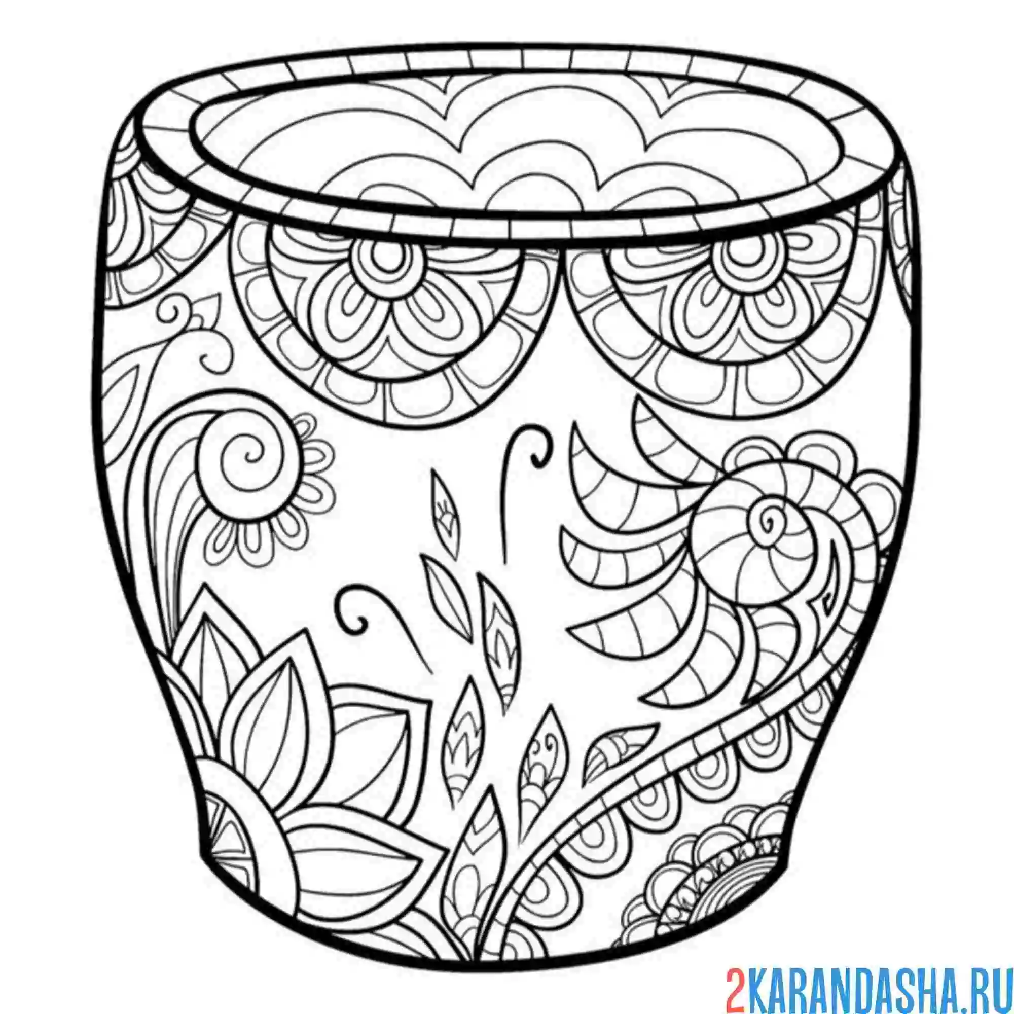 Раскраска стаканчик