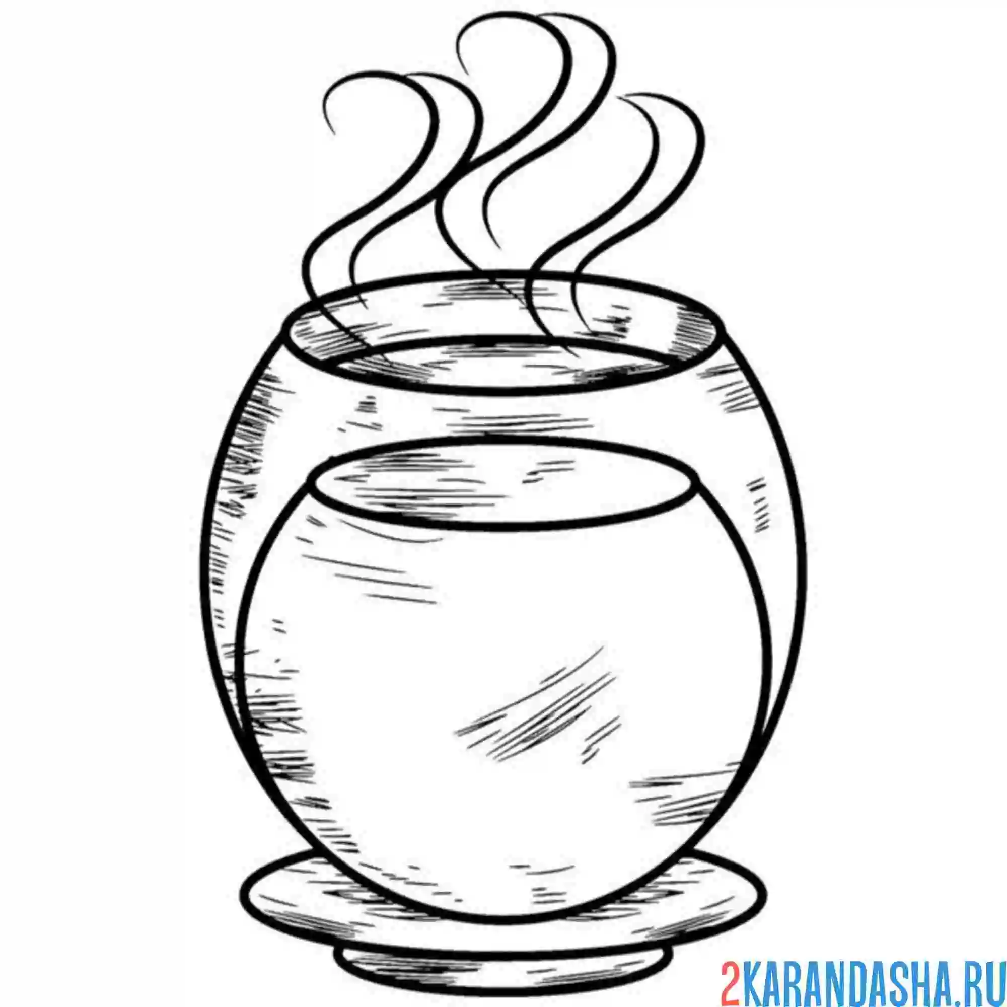 Раскраска чашка с двойным стеклом