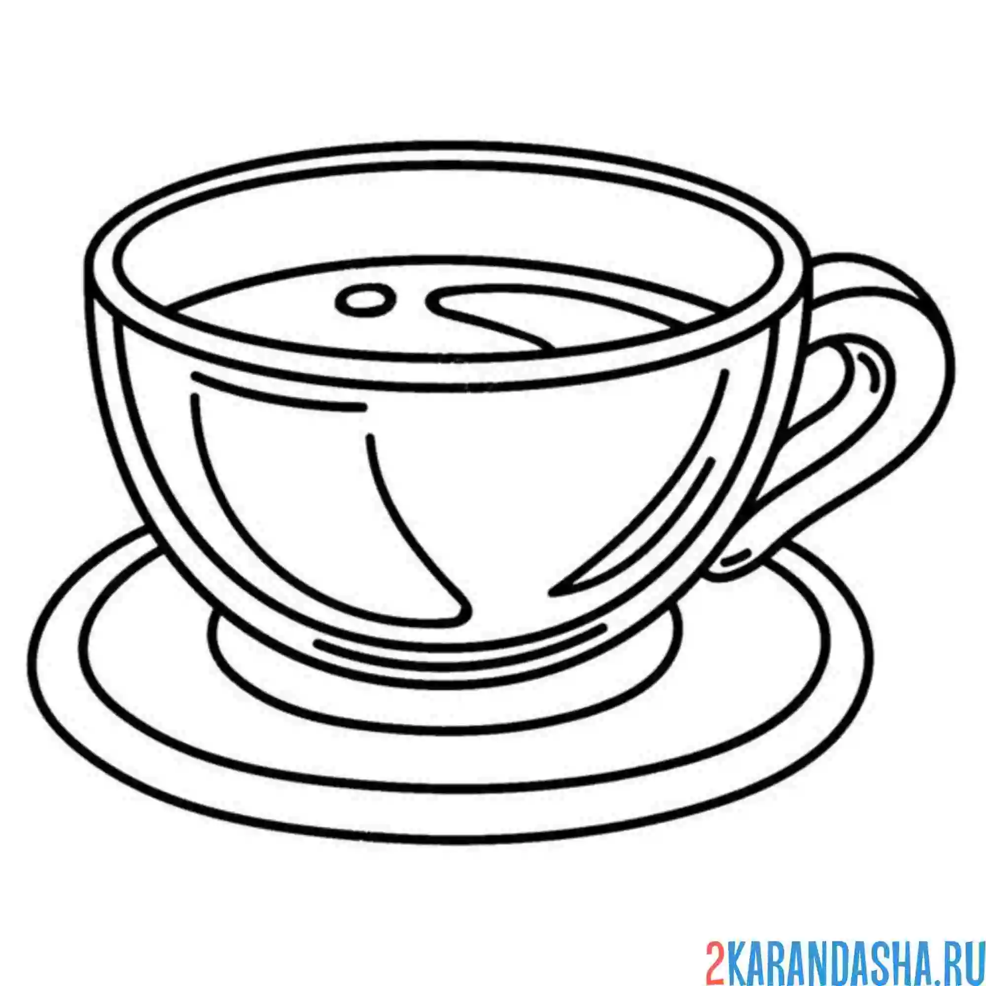 Раскраска стеклянная чашка