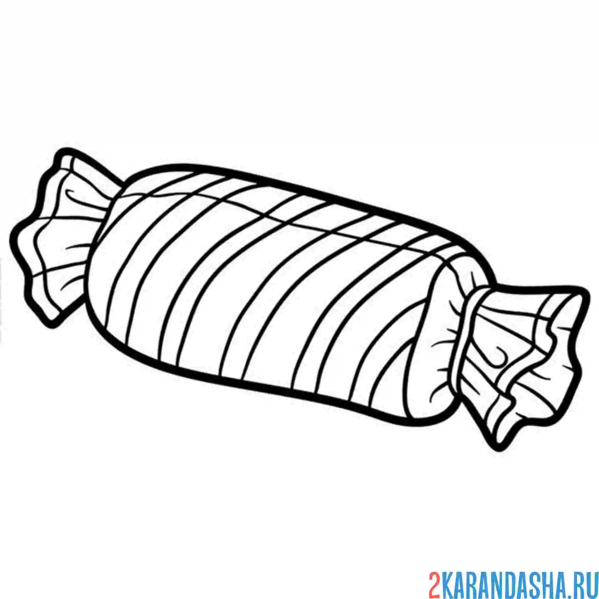 Раскраска нарядная конфета