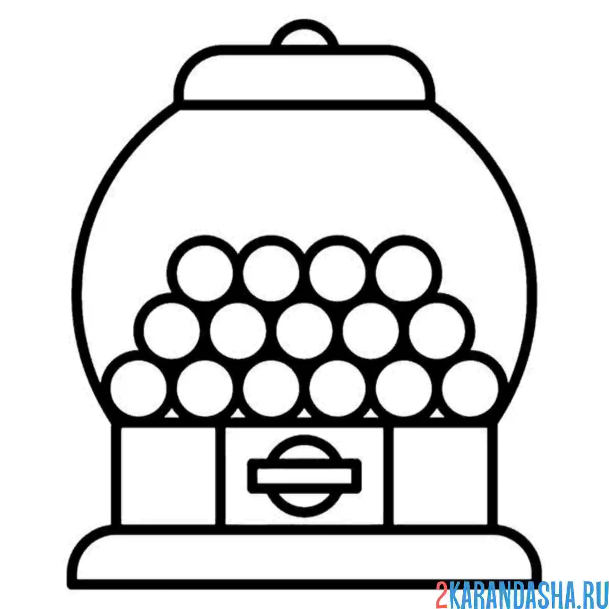 Раскраска автомат со сладостями