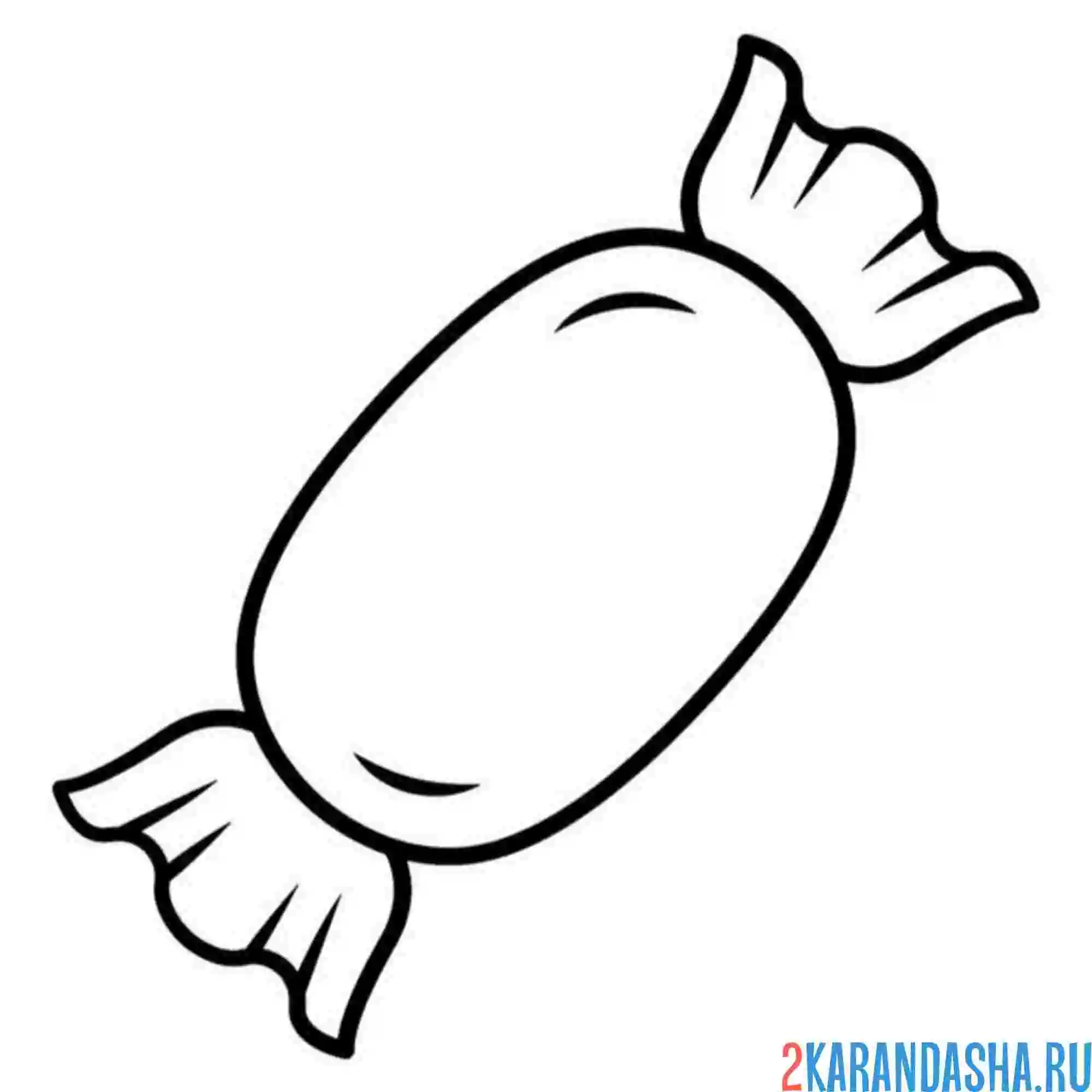 Раскраска конфетка