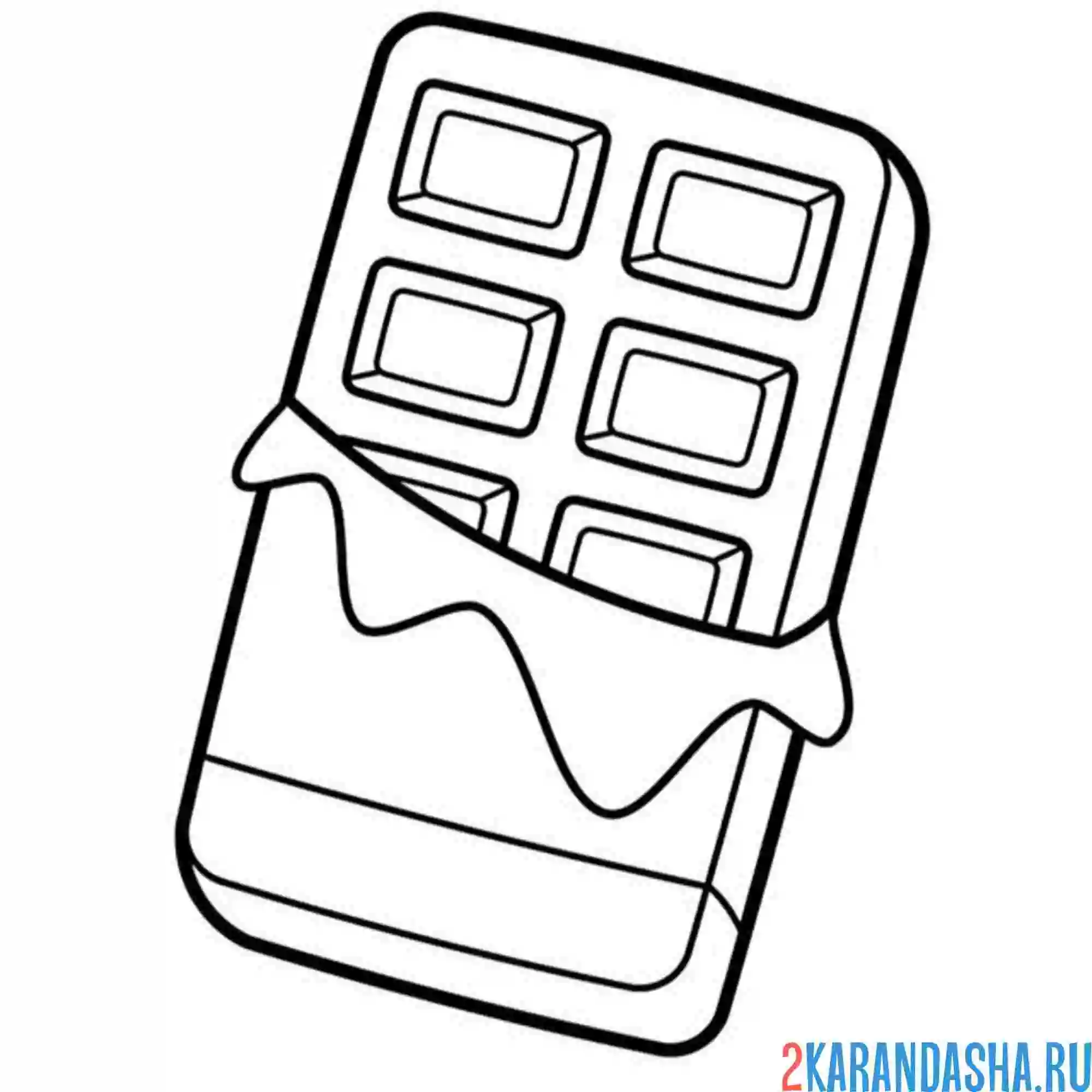 Раскраска плитка шоколадка молочный пористый