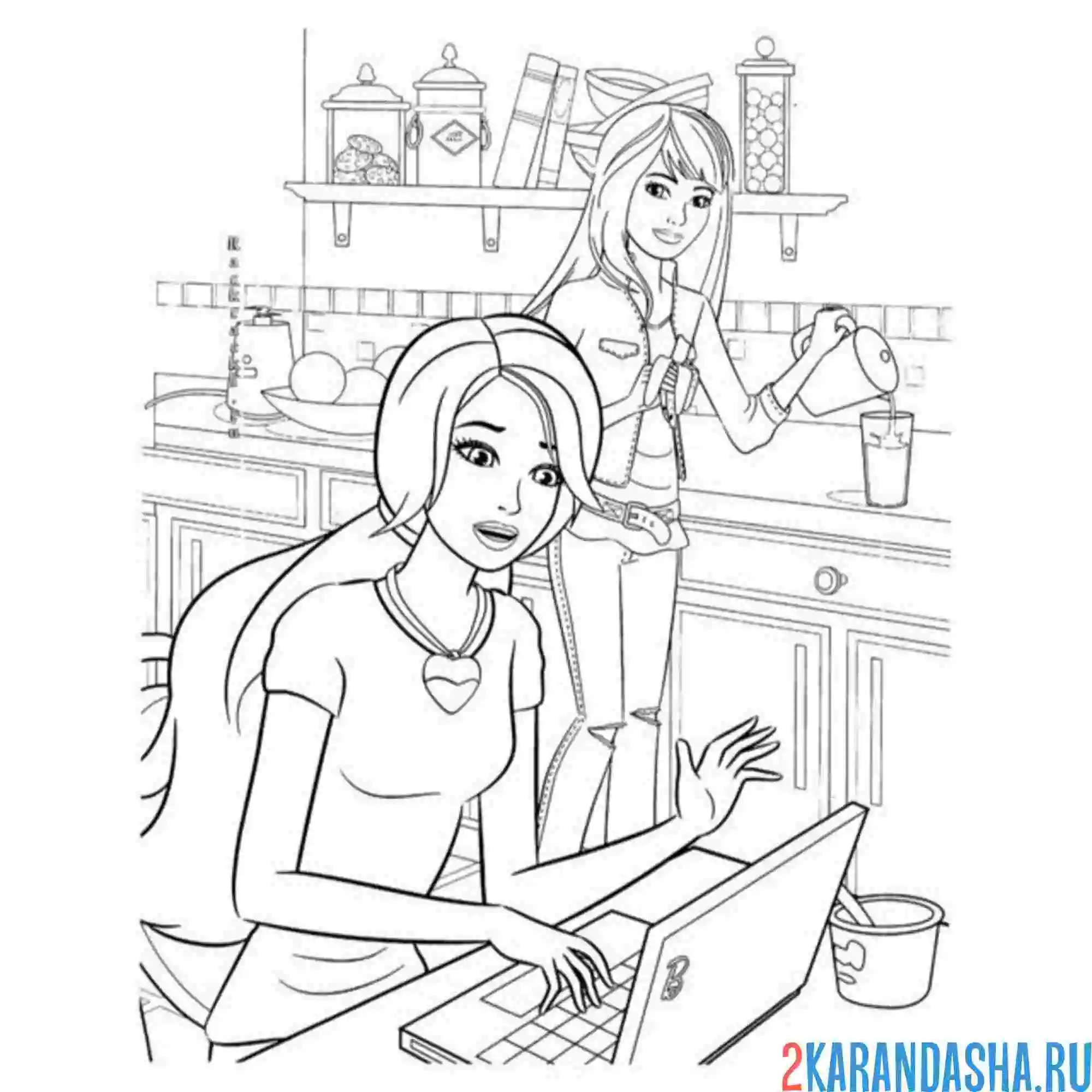 Раскраска профессия стилист