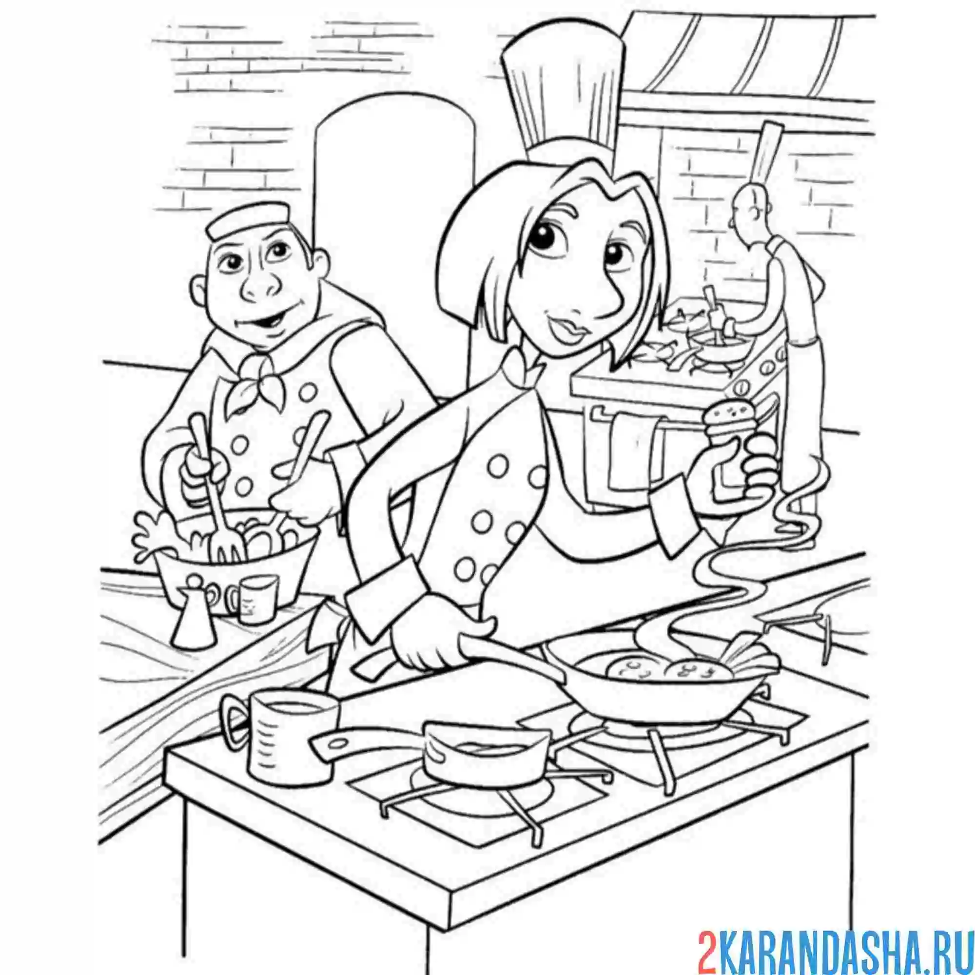 Раскраска лучший повар рататуй
