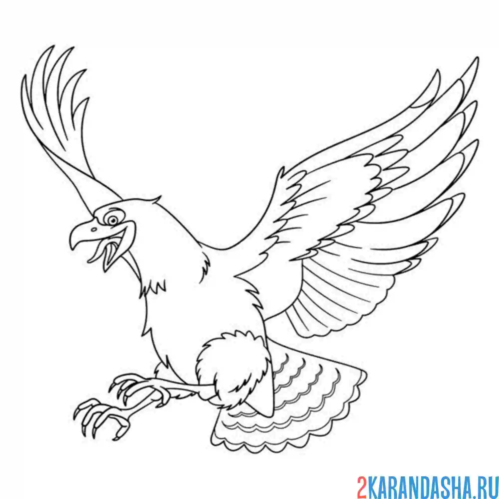 Раскраска орел увидел добычу