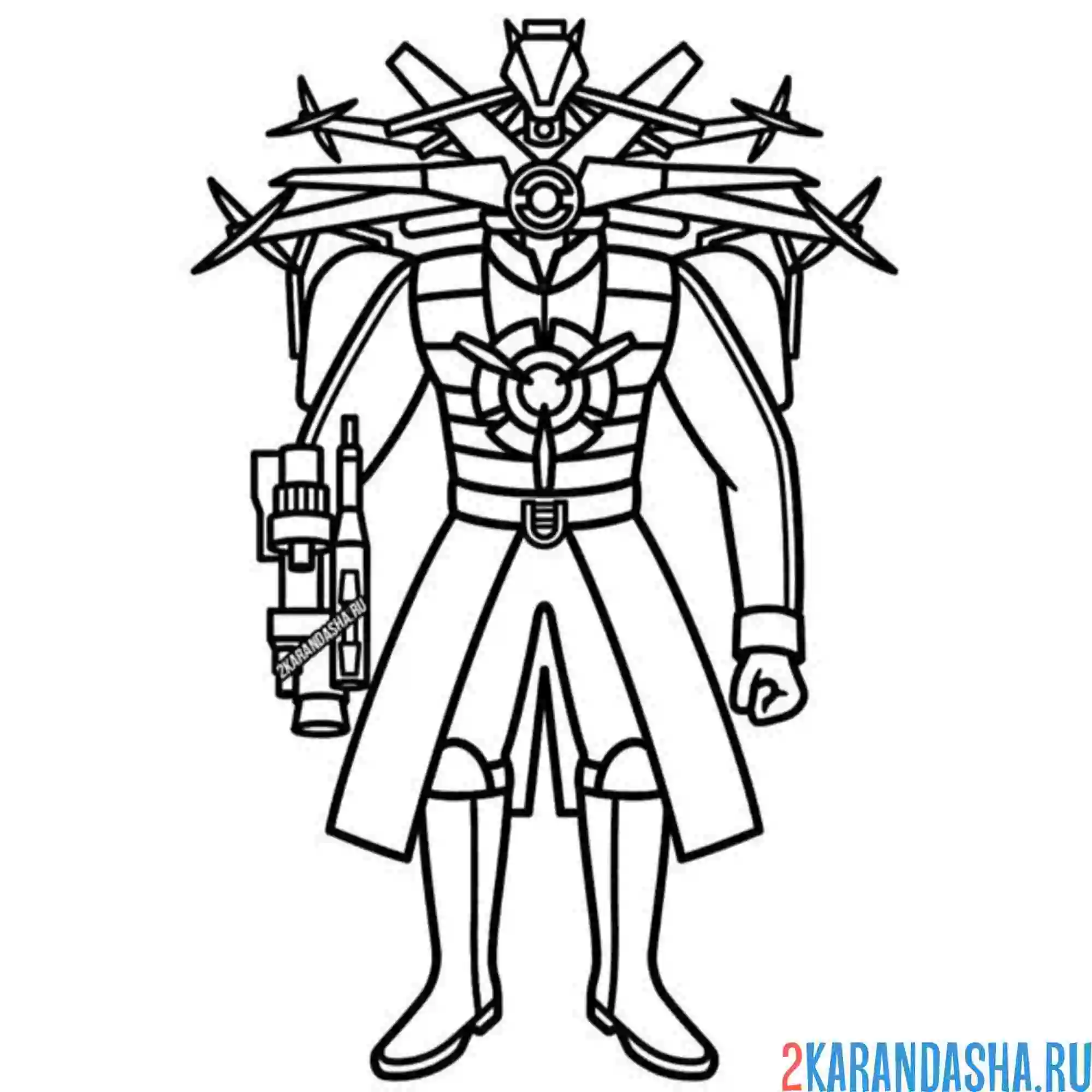 Раскраска титан дронмен