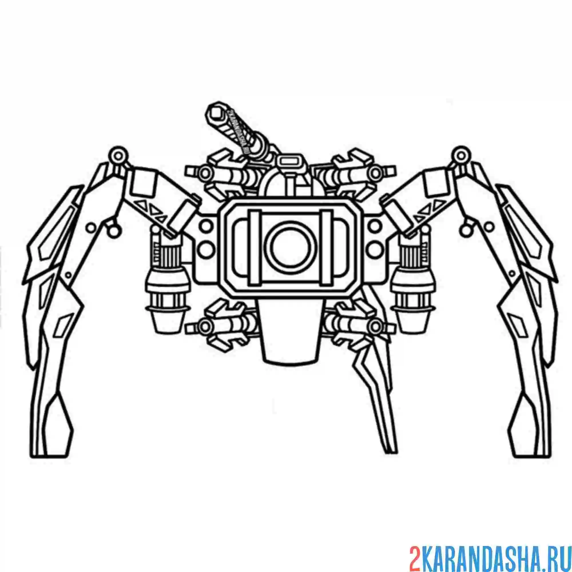 Раскраска upgraded camera strider