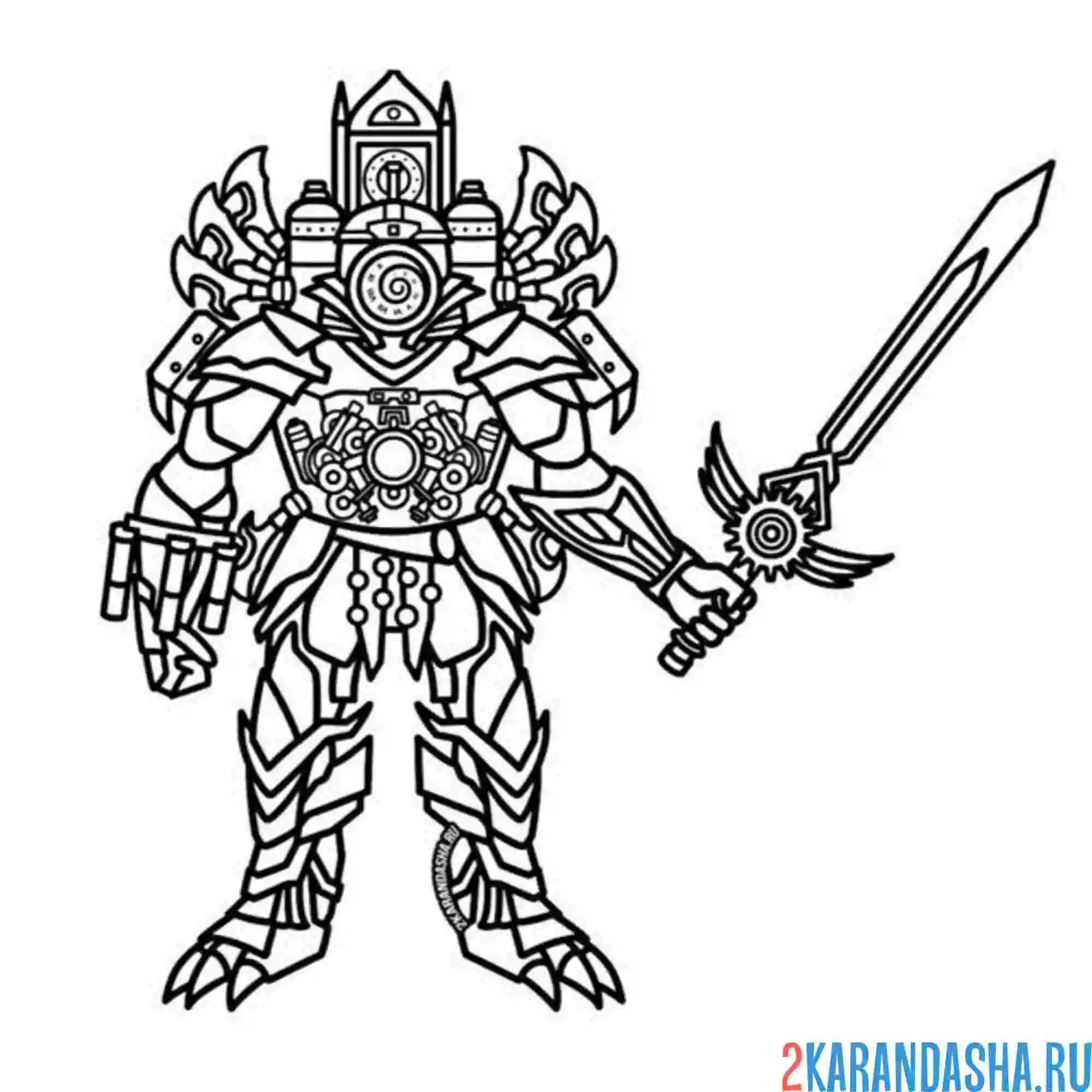 Раскраска апгрейд клокмэн титан