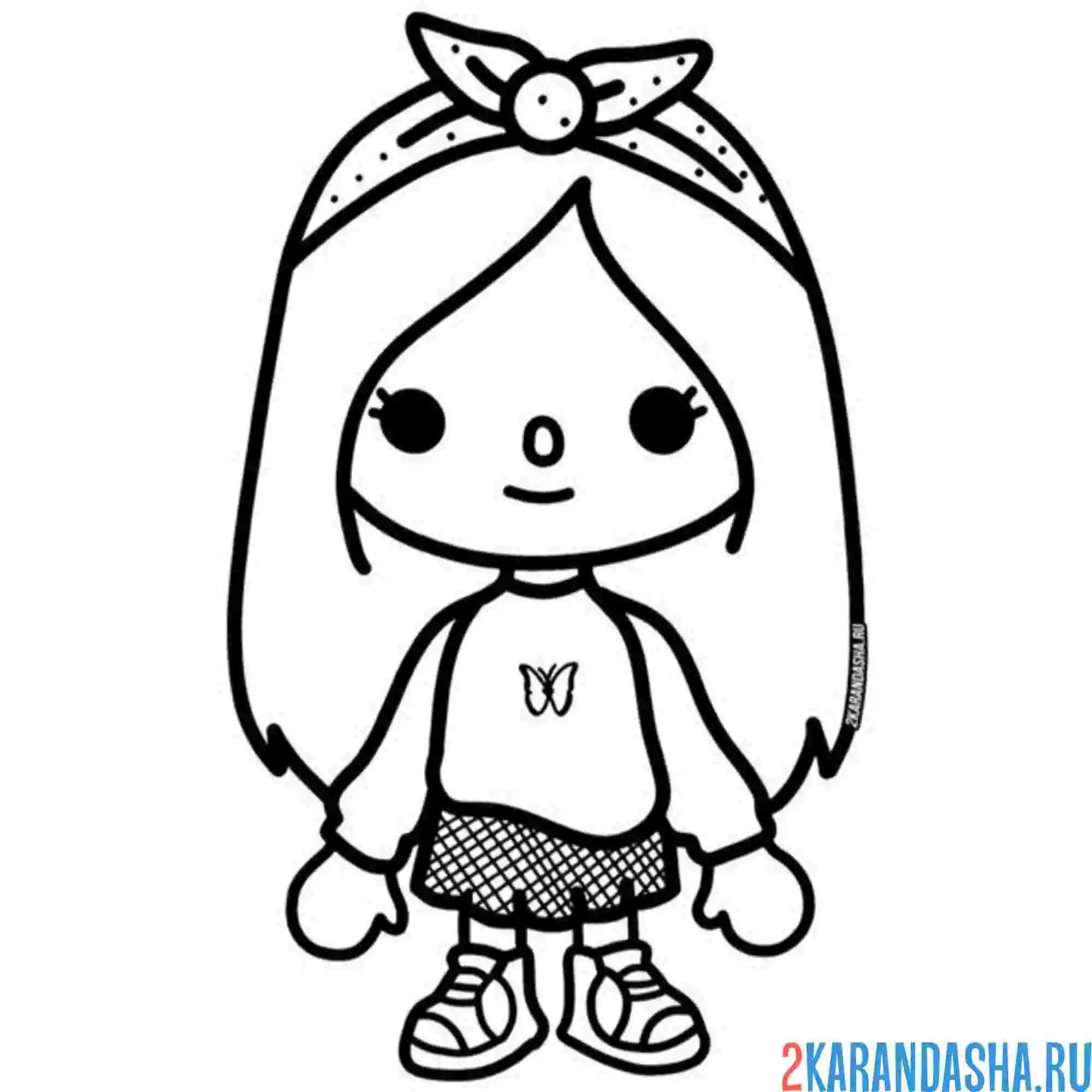 Раскраска тока бока девочка персонаж