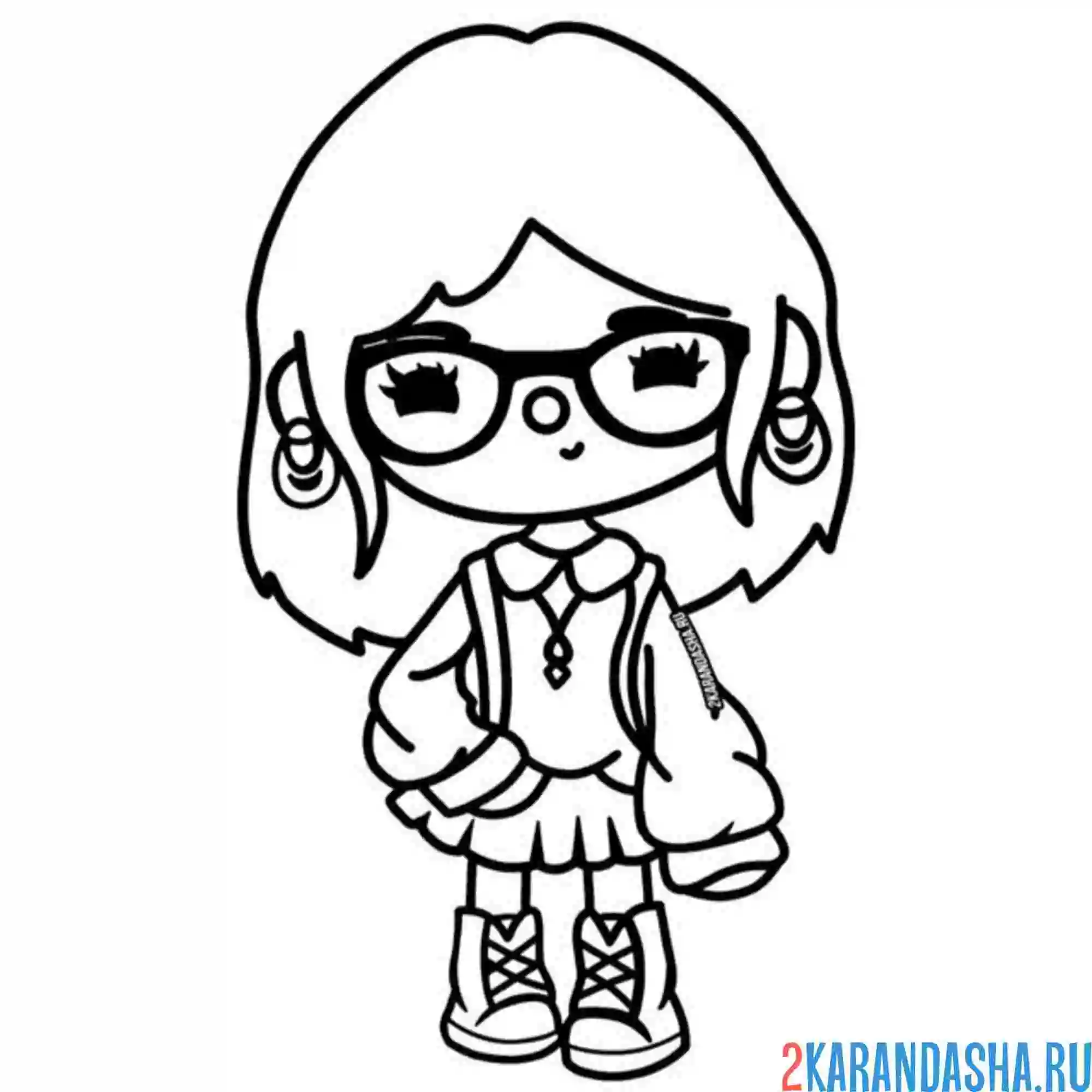 Раскраска тока бока модница