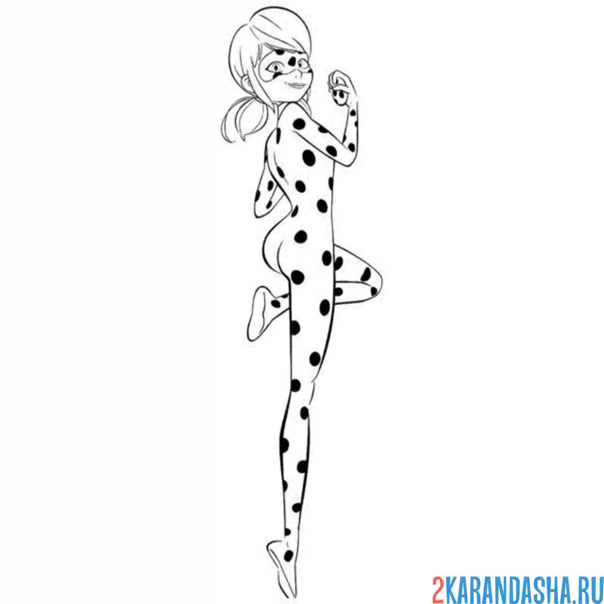 Раскраска леди баг стройншка