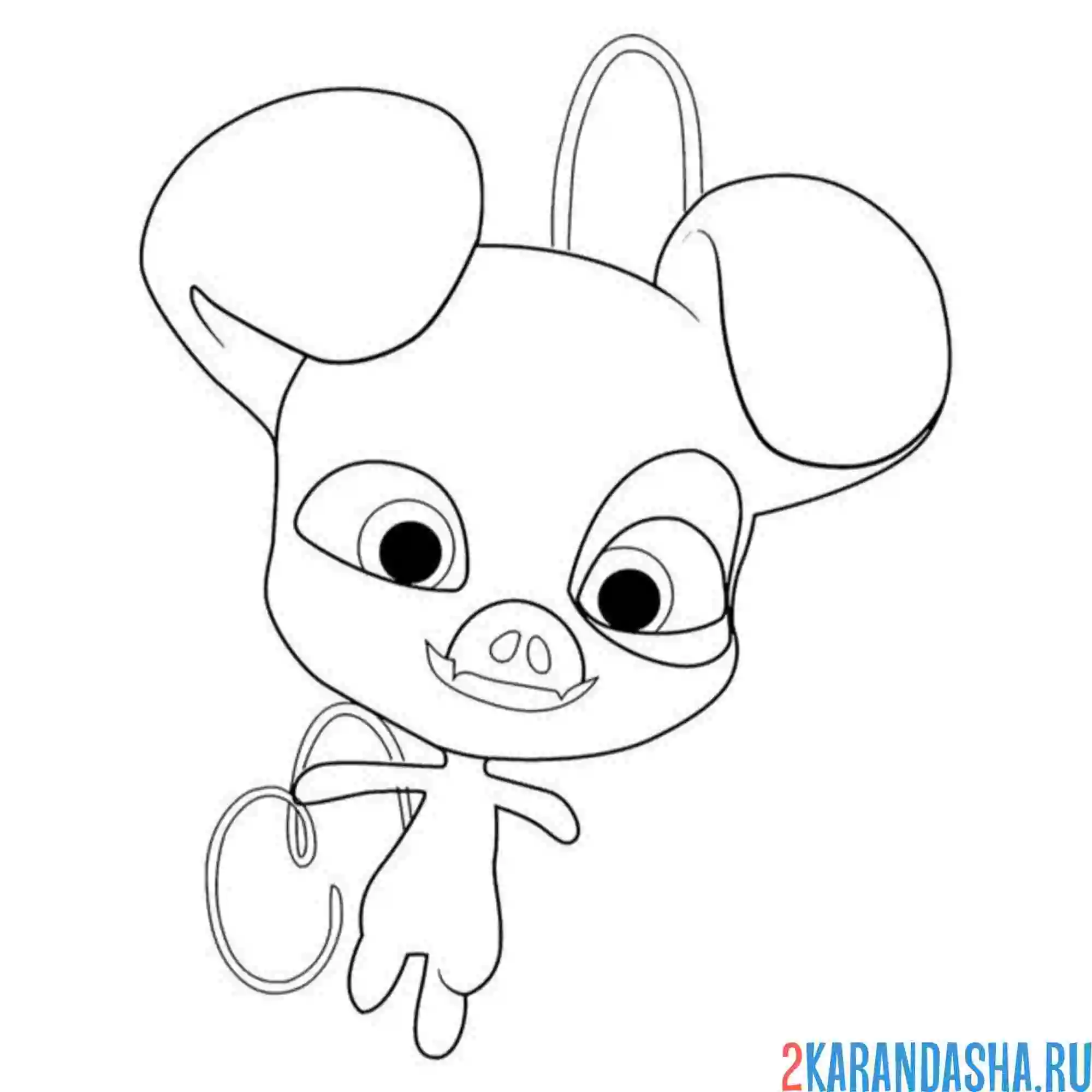 Раскраска дайззи из леди баг