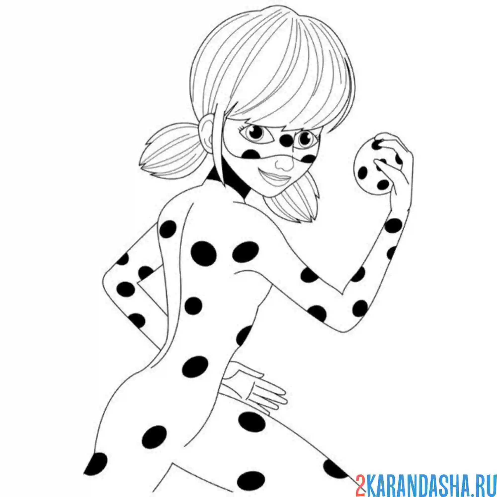 Раскраска леди баг супергероиня